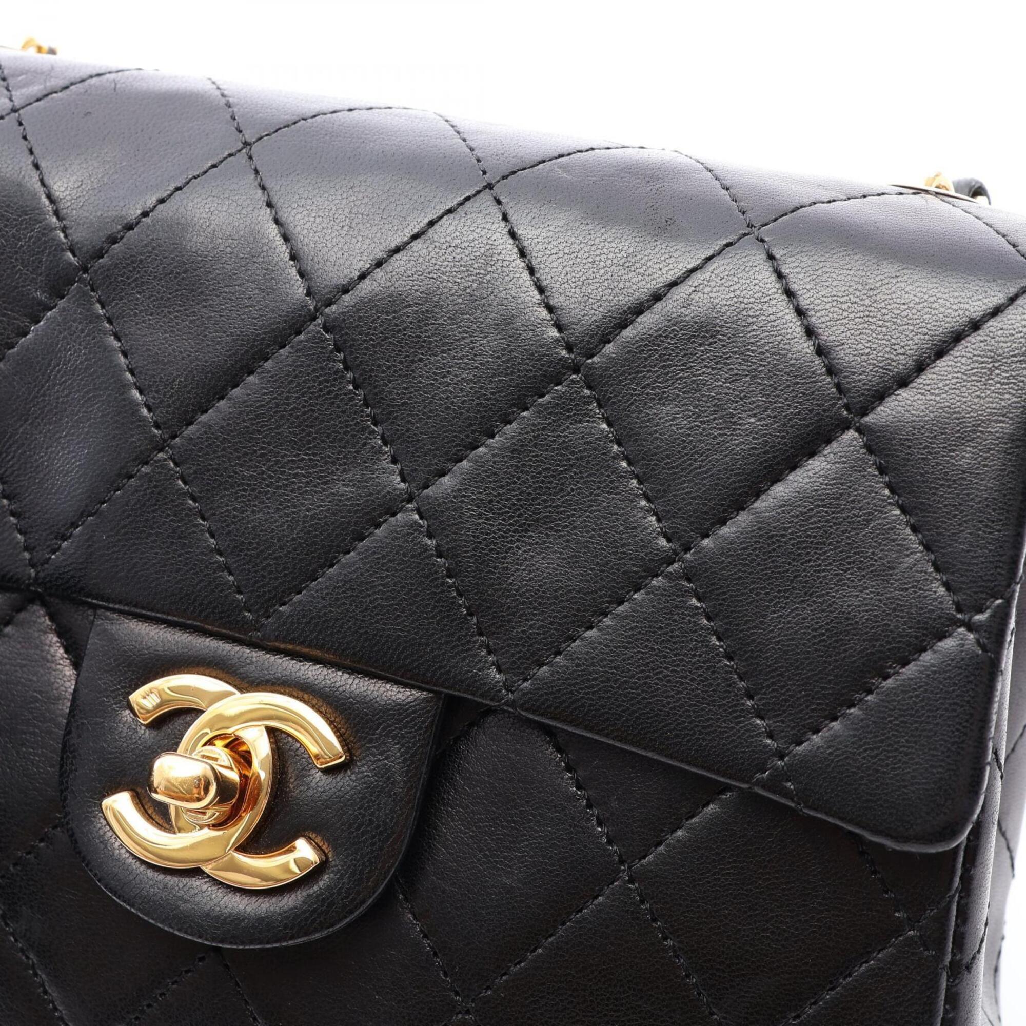 Chanel Black Leather Handbag (Pre-Owned)