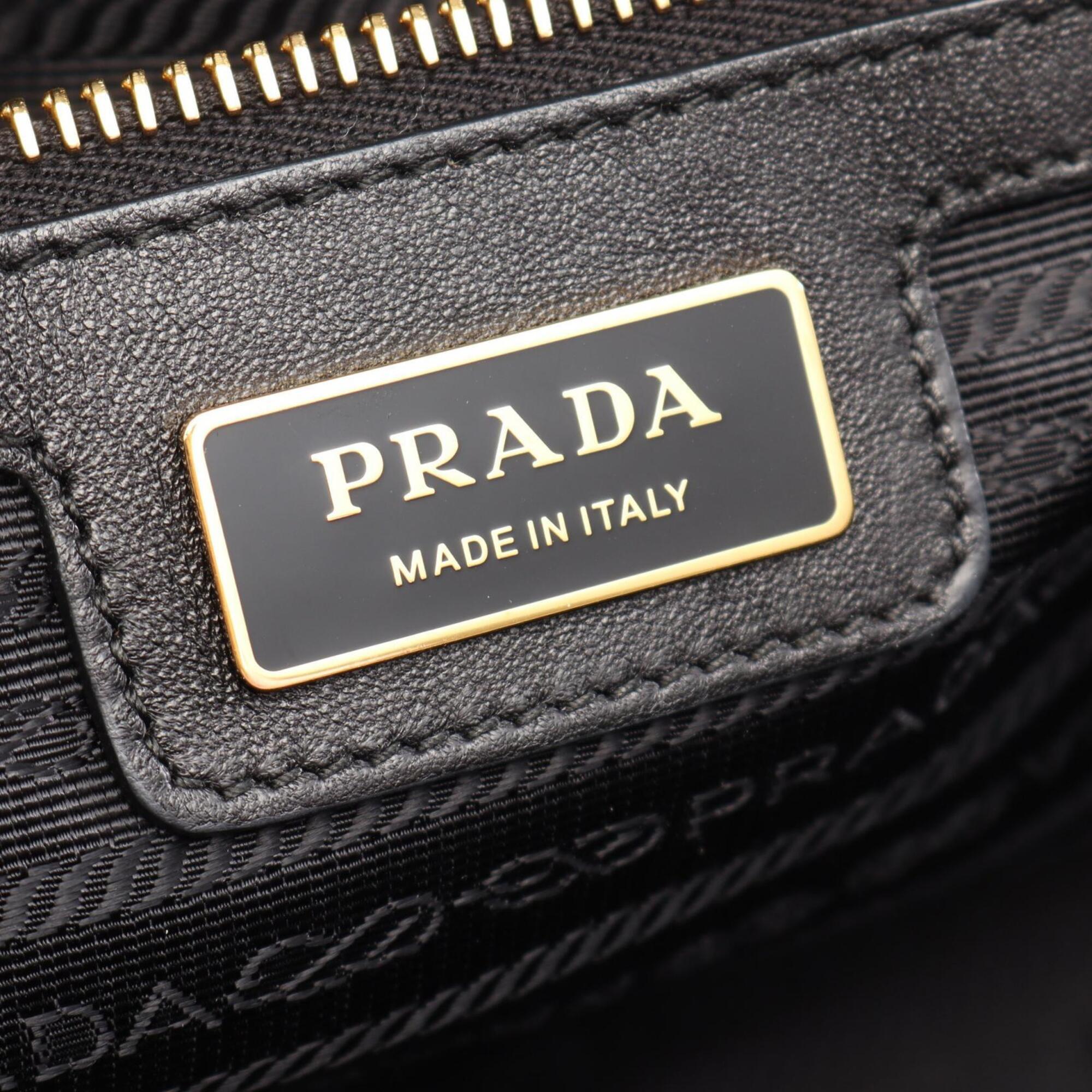 Prada Black Nylon Saffiano Triangle Handbag (Pre-Owned)