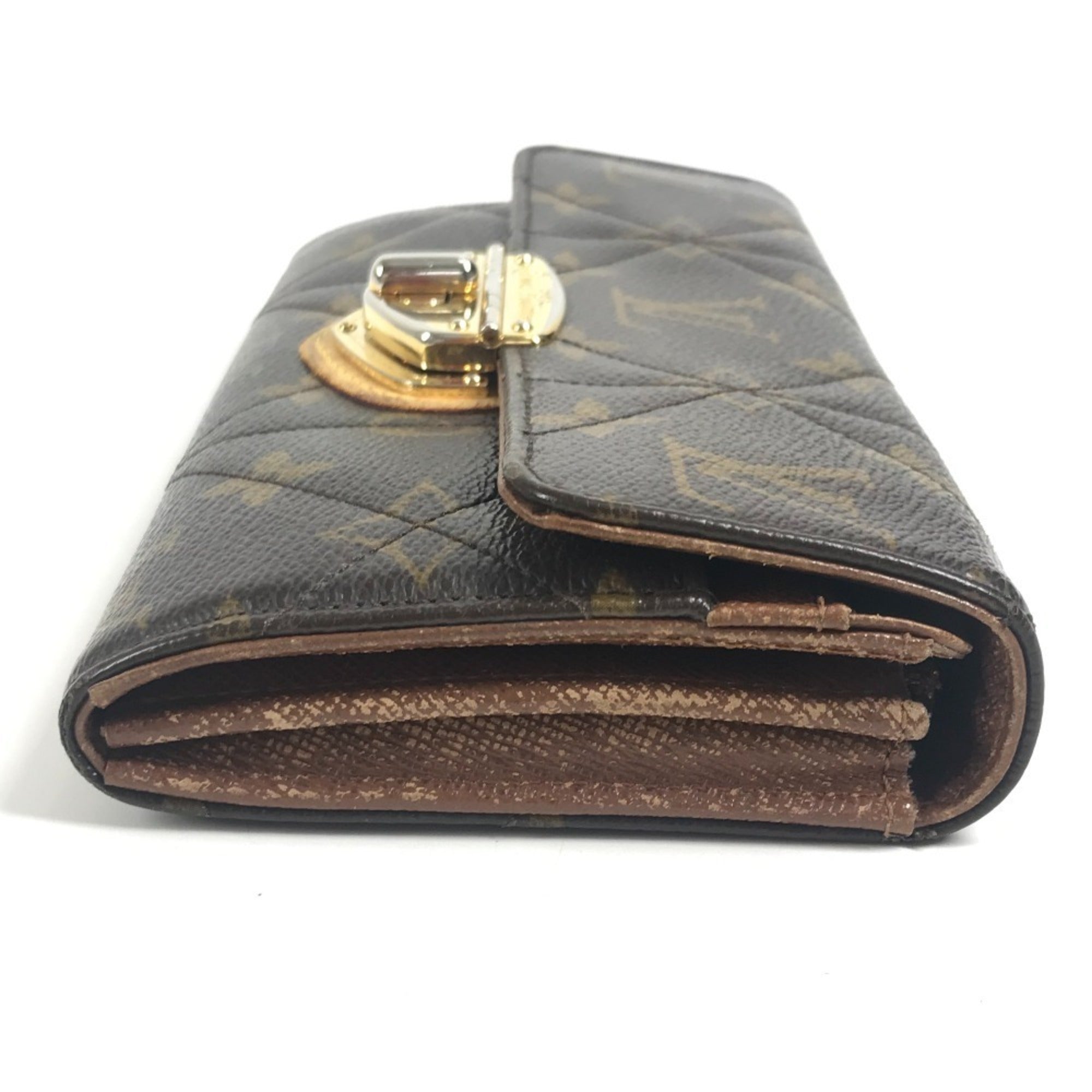 Louis Vuitton Brown Monogram Long Wallet (Bi-Fold) (Pre-Owned)