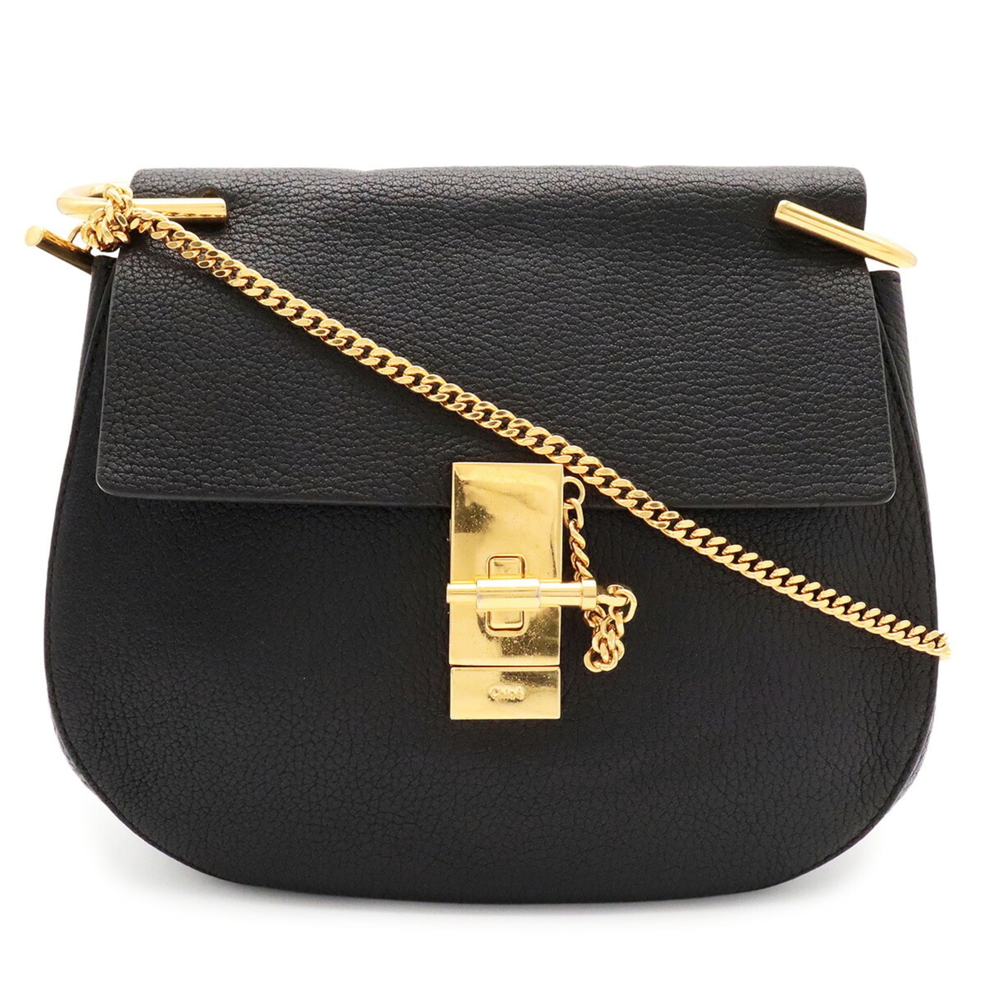 Chloé Black Leather Pochette Shoulder Bag (Pre-Owned)