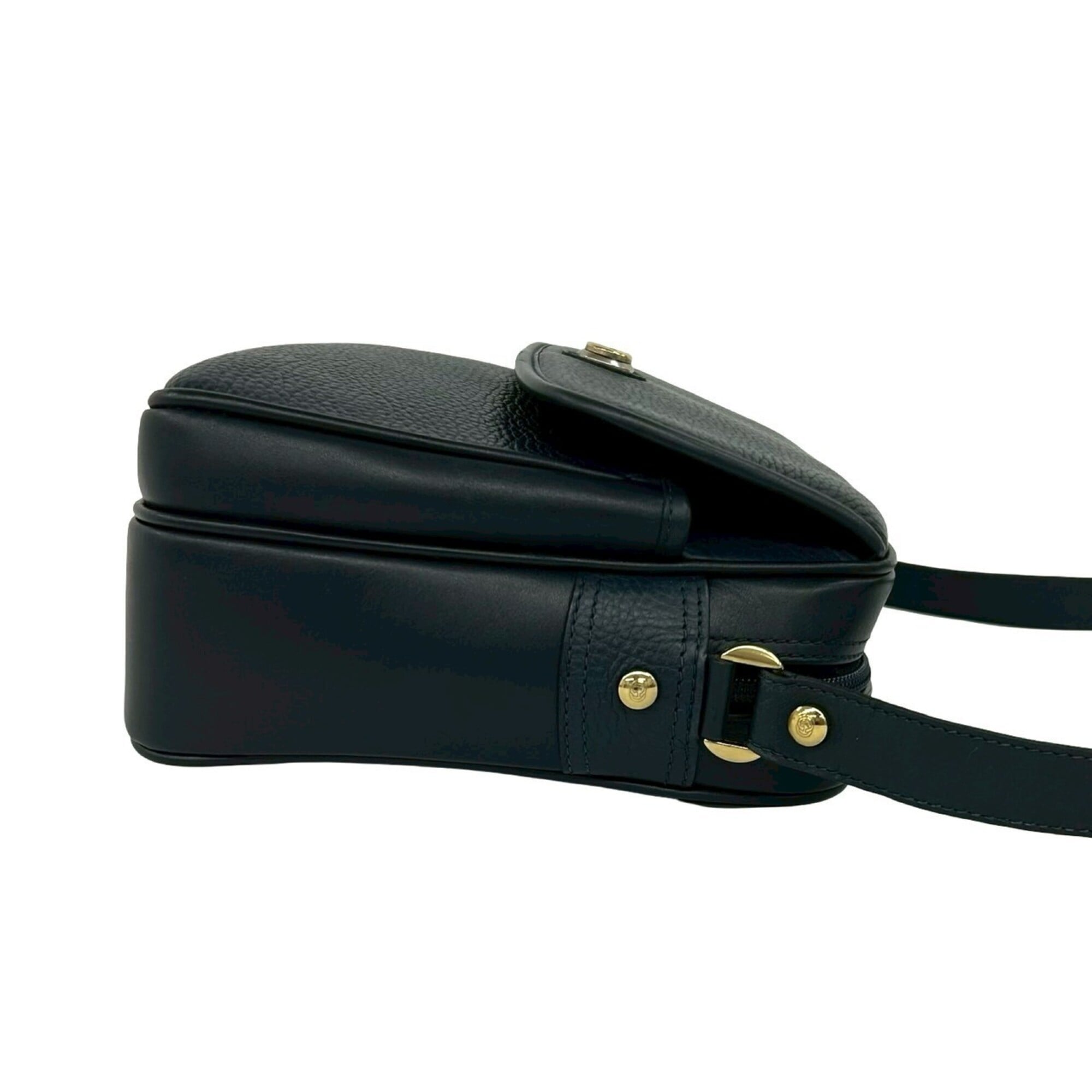 Gucci Navy Leather Pochette Shoulder Bag (Pre-Owned)