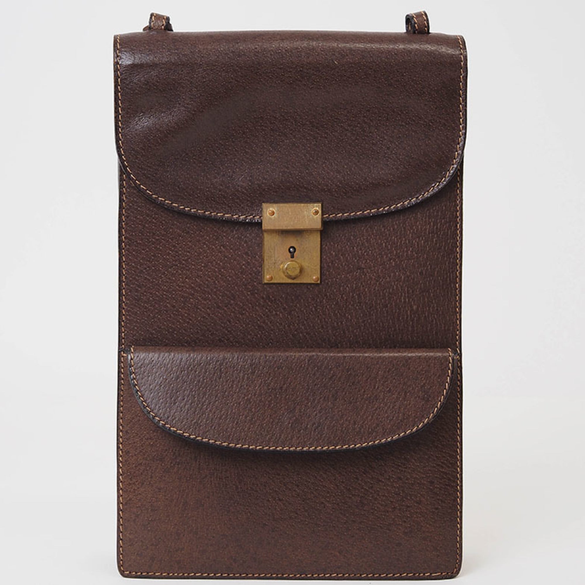 Gucci Brown Leather Shoulder Bag (Pre-Owned)
