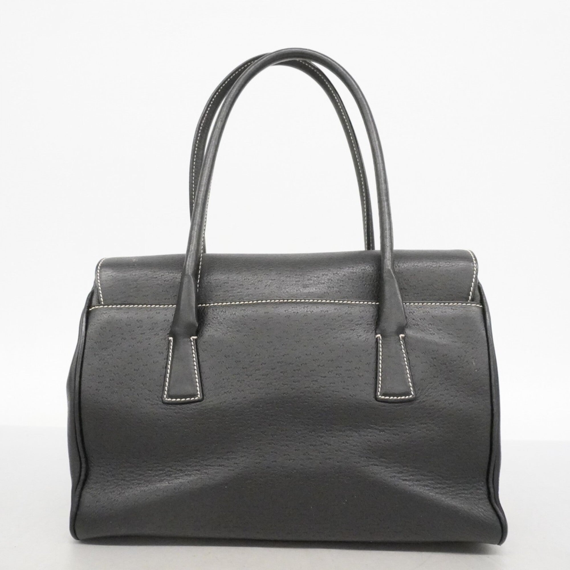 Salvatore Ferragamo Black Leather Handbag (Pre-Owned)