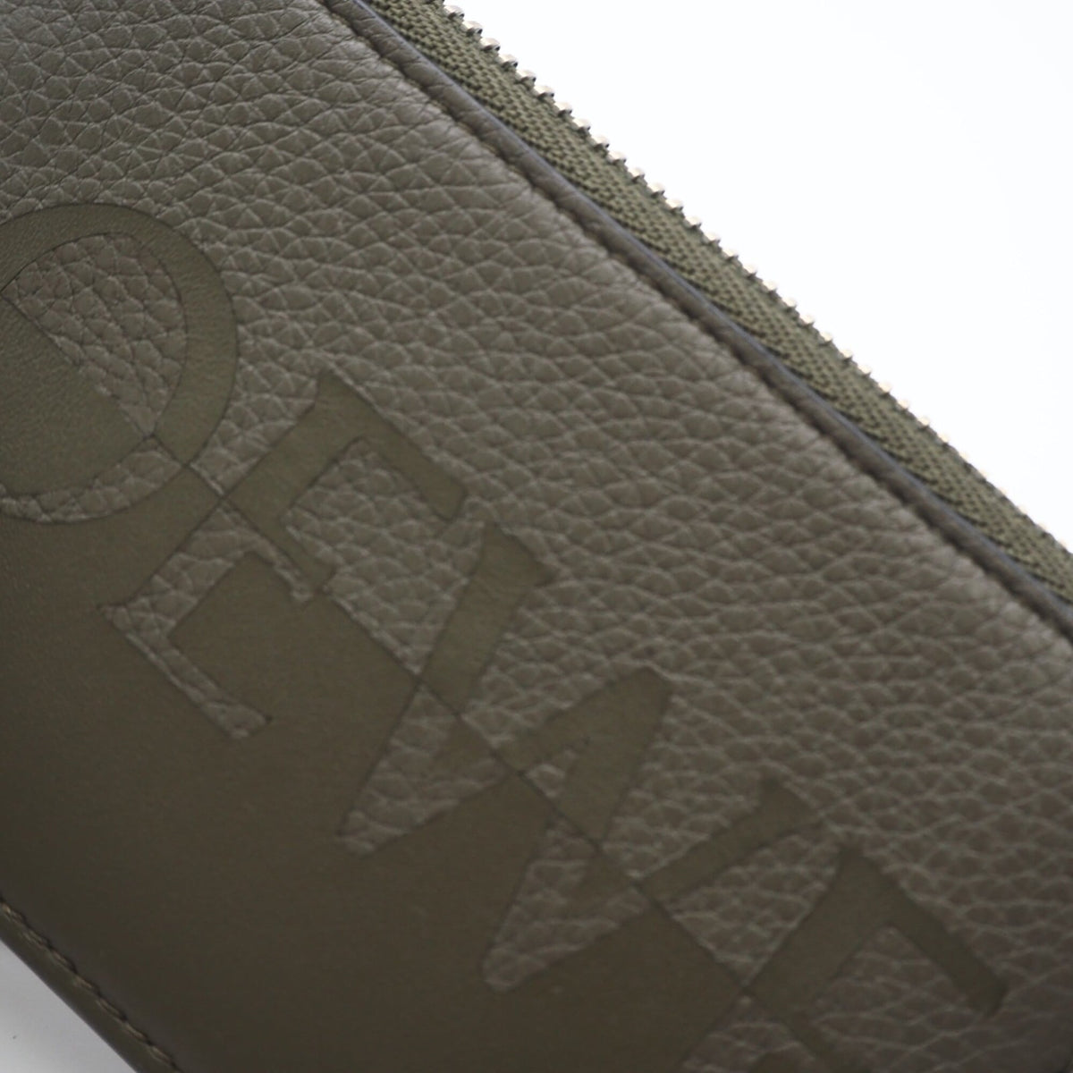 Loewe Khaki Orange Leather Coin Purse/Coin Case (Pre-Owned)