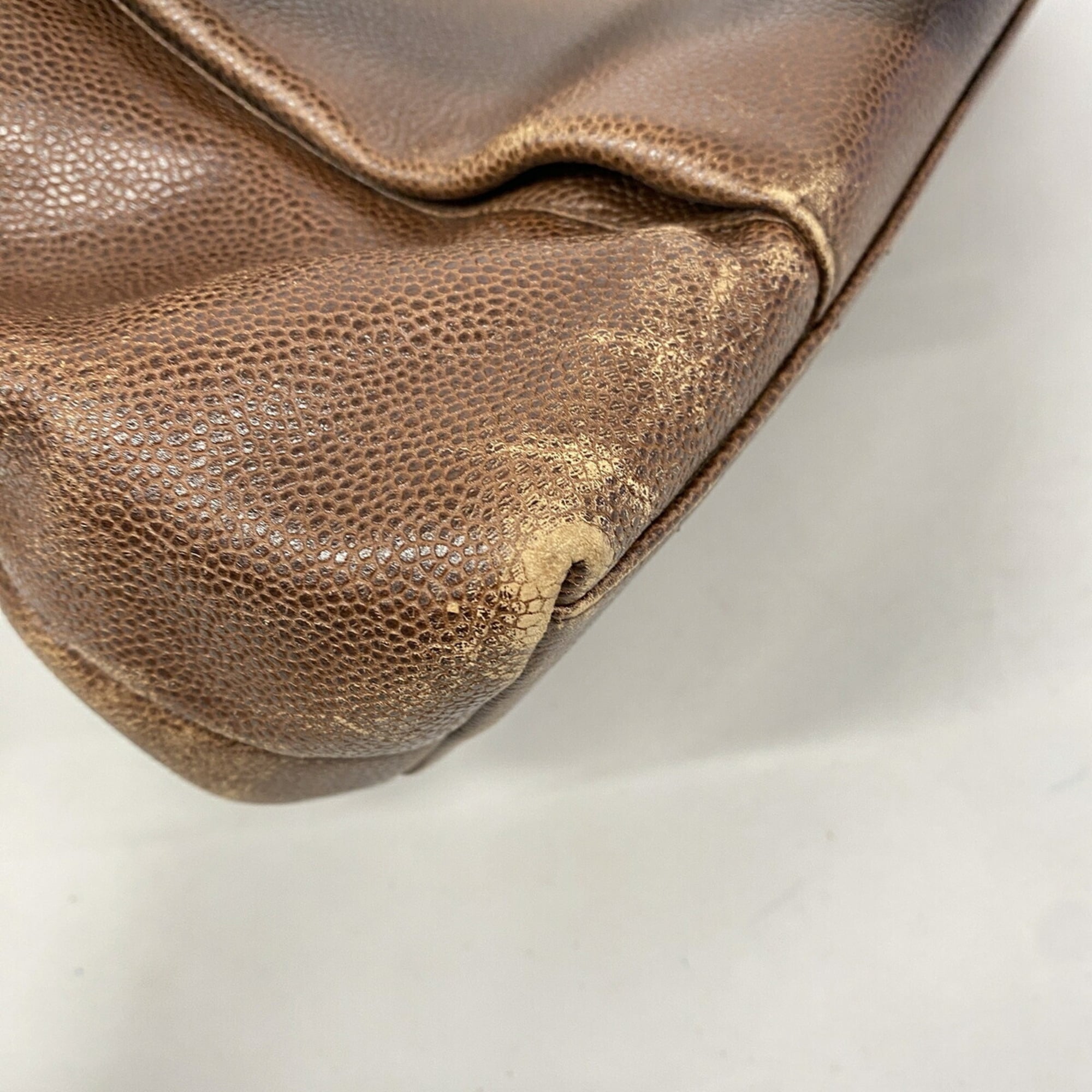 Chanel Brown Grained Calfskin Tote Bag (Pre-Owned)