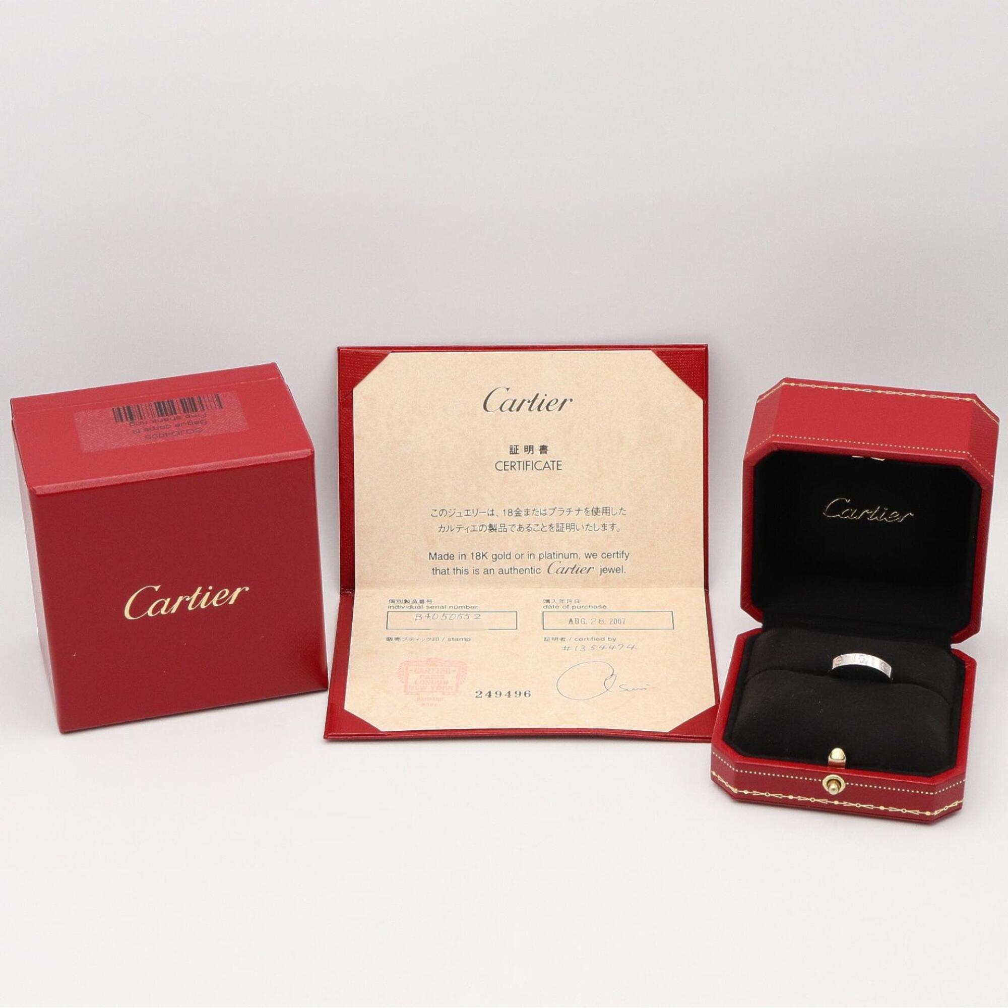 Cartier Silver Clear Band Ring (Pre-Owned)