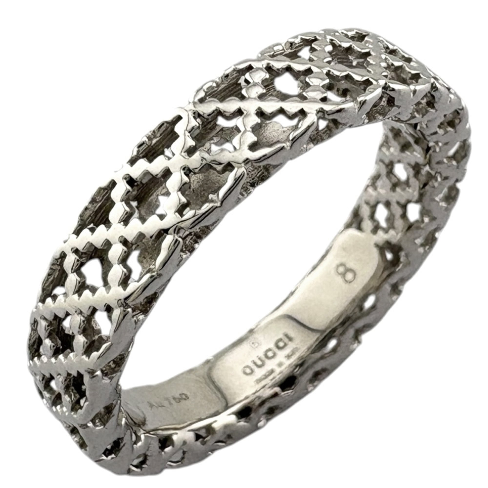 Gucci White Gold White Gold (18K) Band Ring (Pre-Owned)