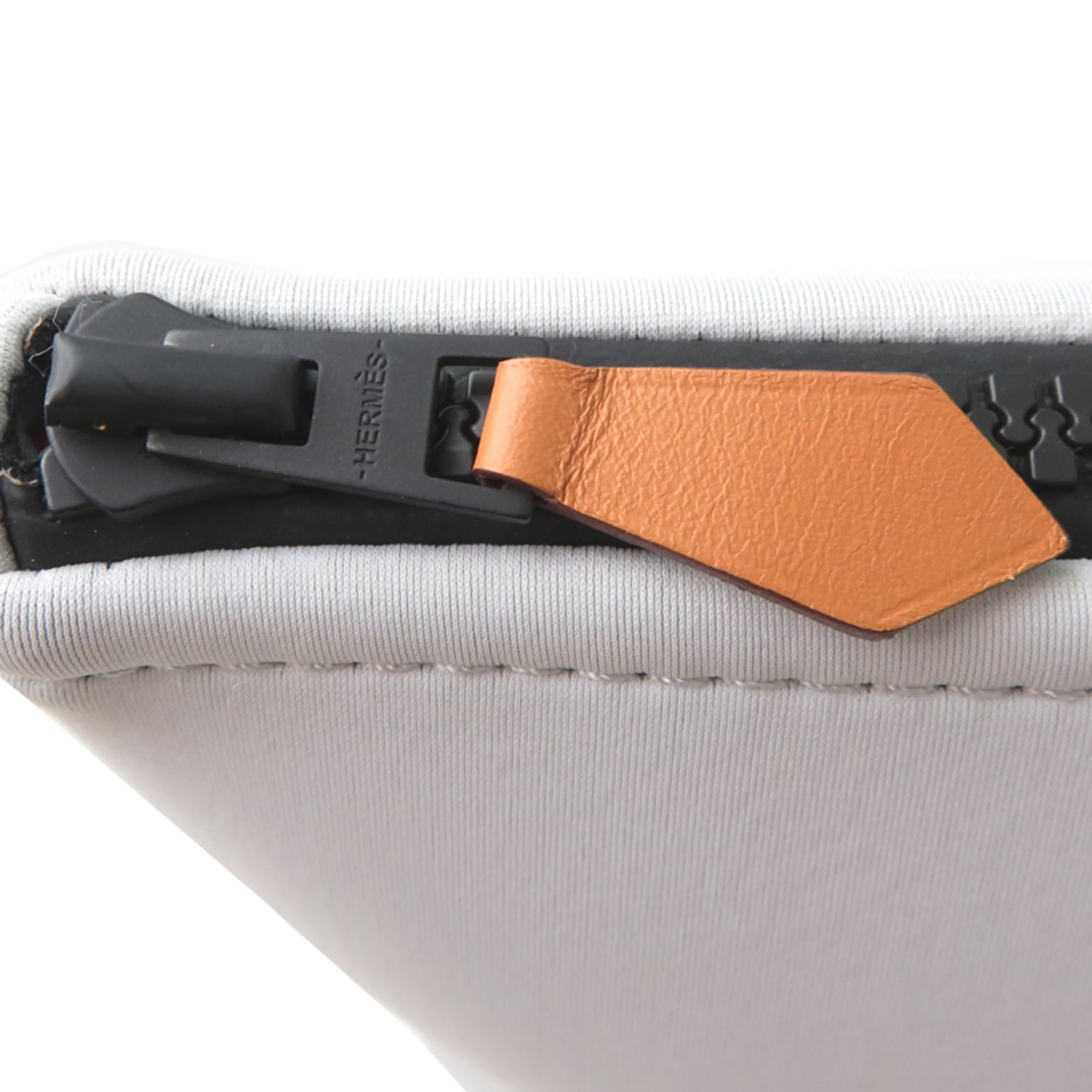 Hermes Gray Polyamide Cotton Pouch (Pre-Owned)