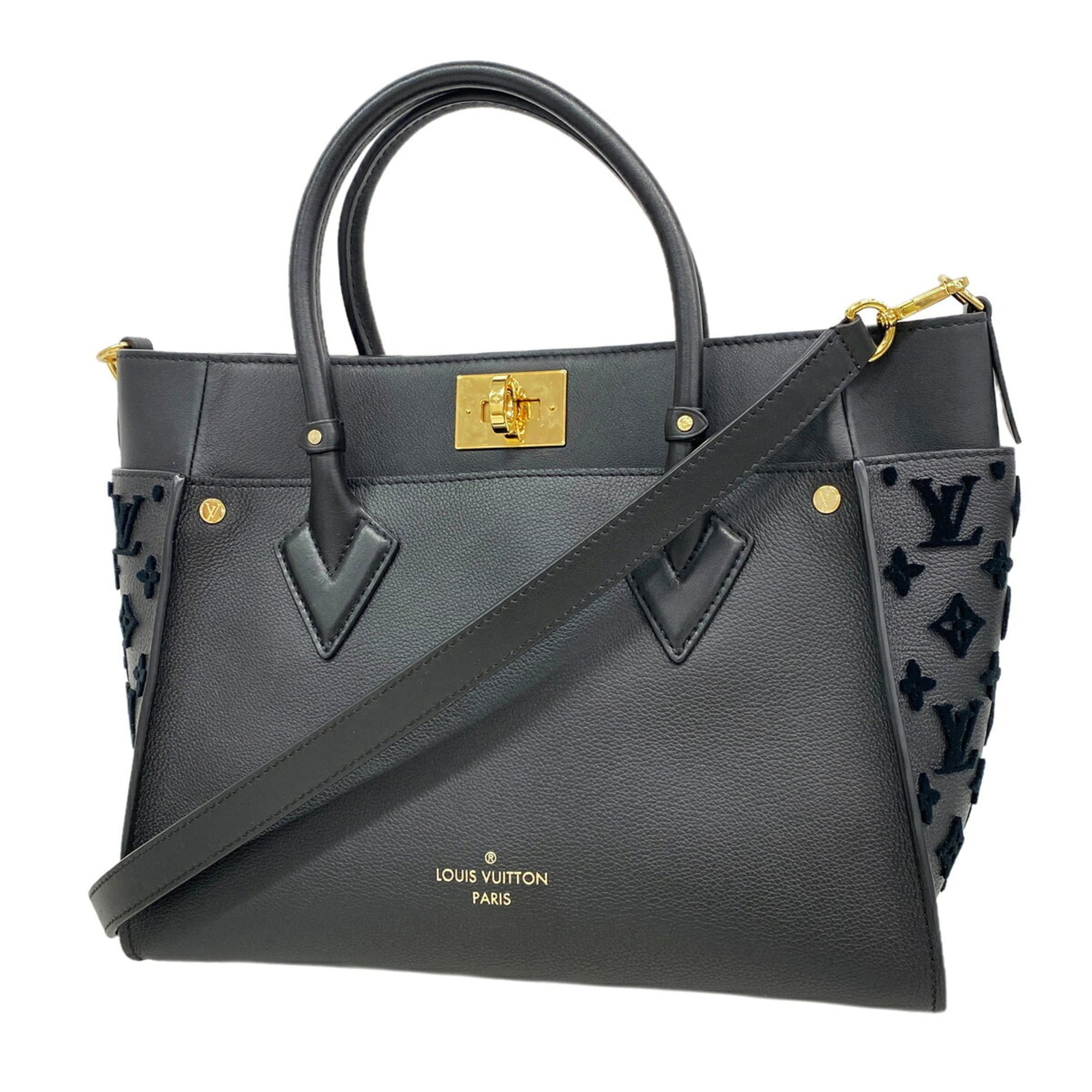 Louis Vuitton Noir Handbag (Pre-Owned)
