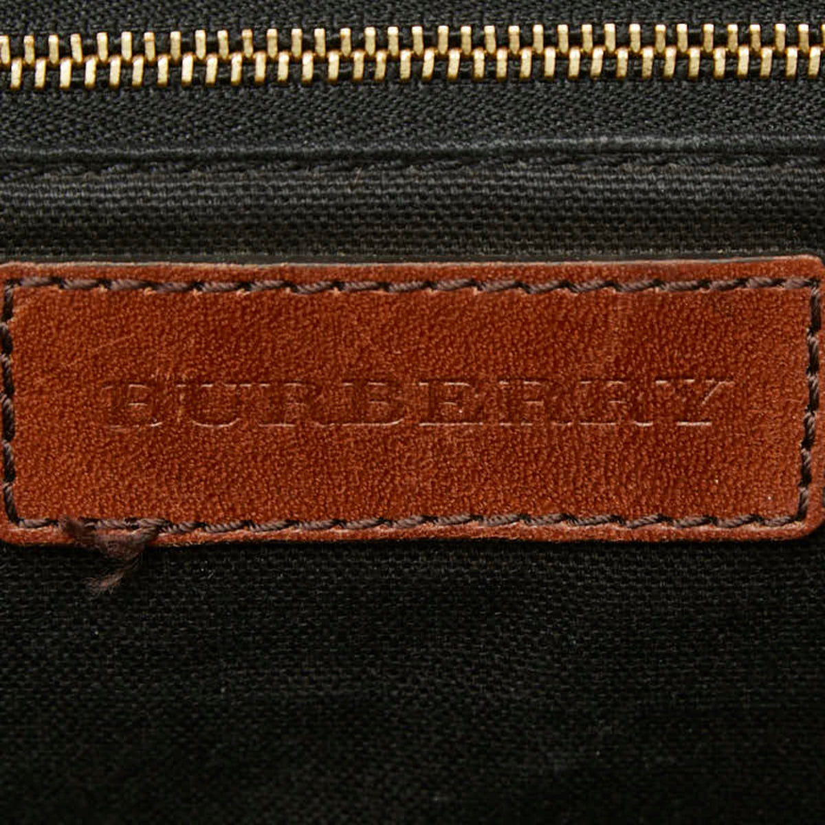 Burberry Beige Brown Canvas Leather Shoulder Bag (Pre-Owned)