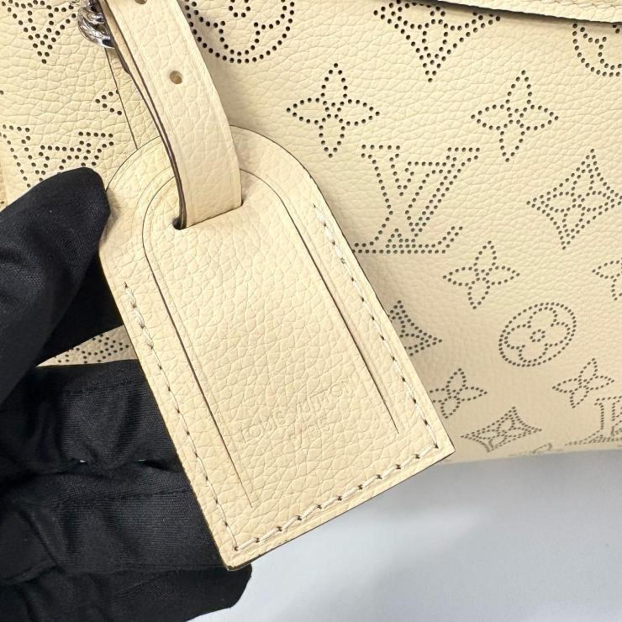 Louis Vuitton Beige Galle Mahina Leather Handbag Shoulder Bag (Pre-Owned)