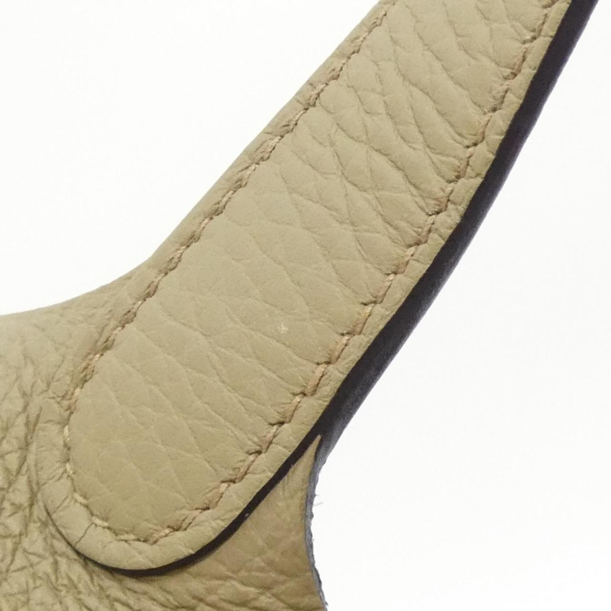 Hermes Beige Taurillon Clemence Leather Handbag (Pre-Owned)