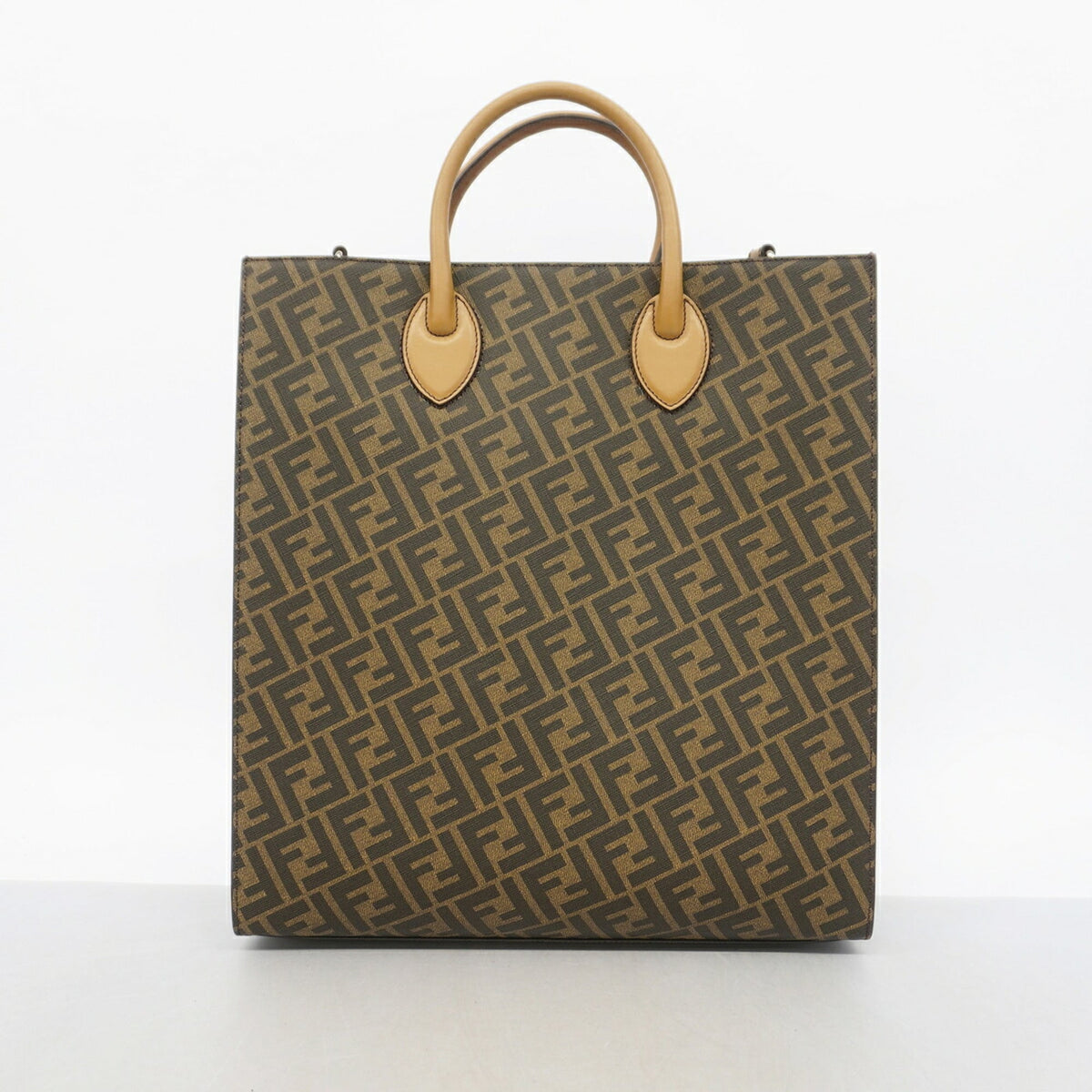 Fendi Brown Pvc Leather Tote Bag (Pre-Owned)