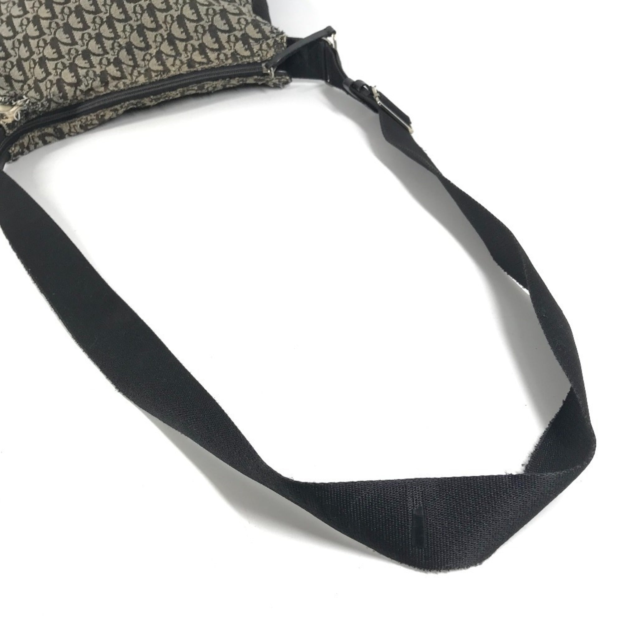 Christian Dior Black Canvas Leather Shoulder Bag (Pre-Owned)