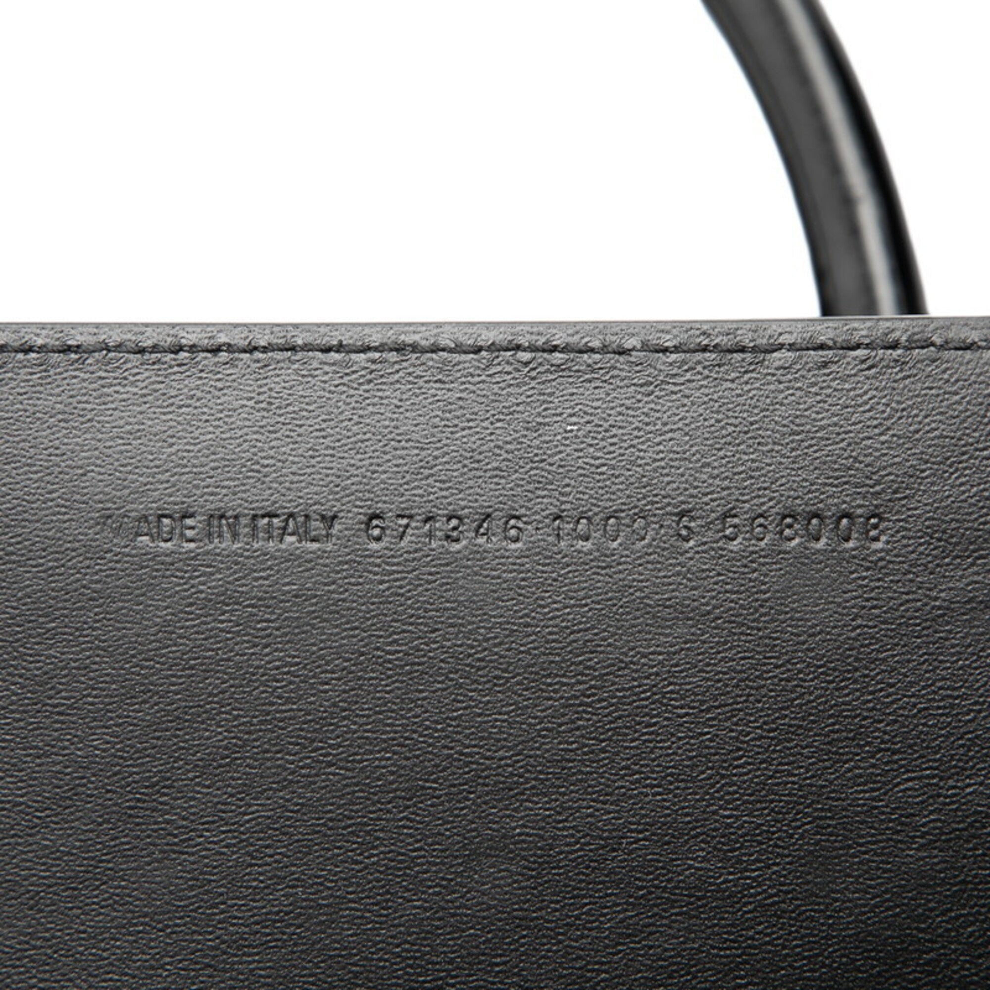 Balenciaga Black Leather Shoulder Bag Tote Bag (Pre-Owned)