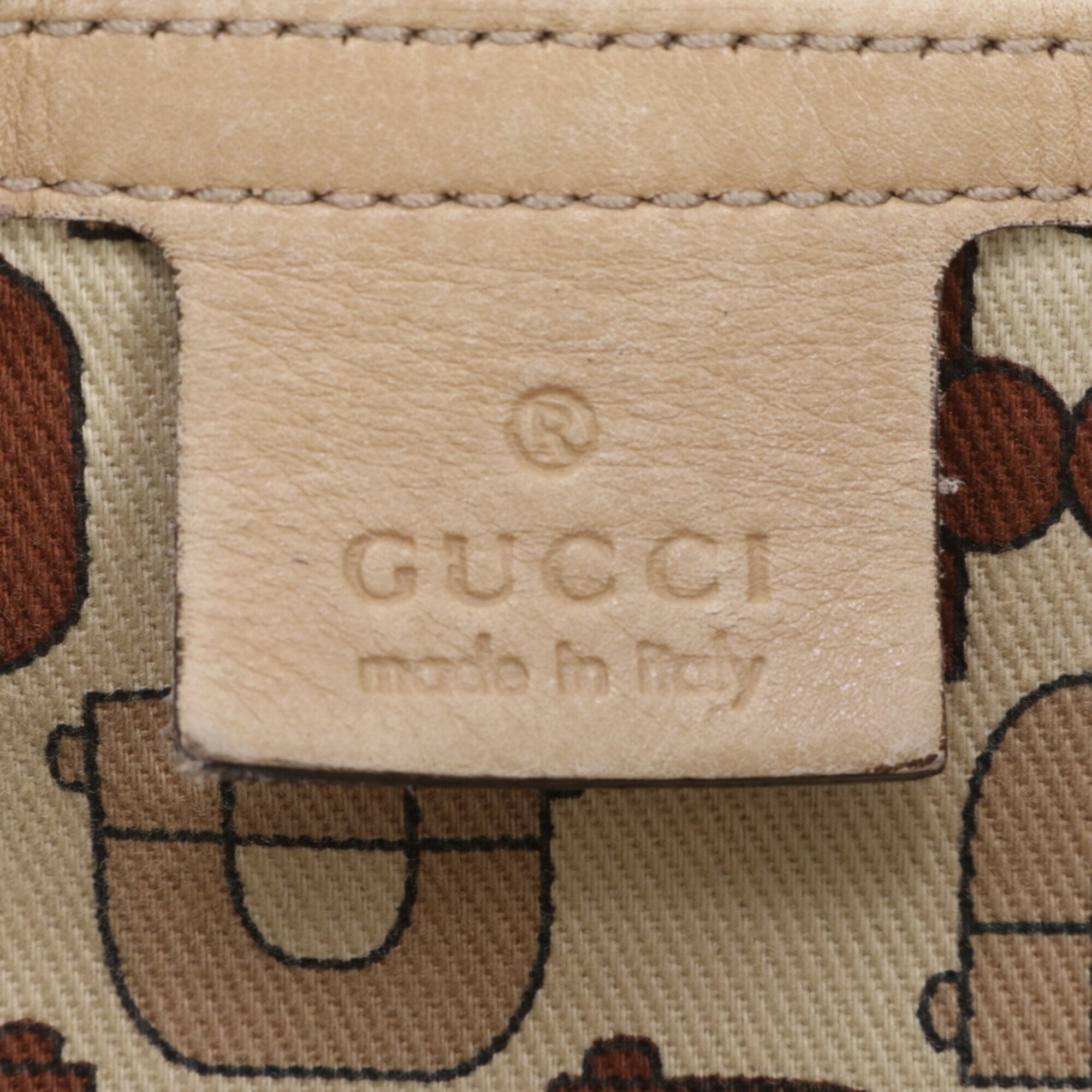 Gucci Brown Leather Handbag Shoulder Bag Tote Bag (Pre-Owned)