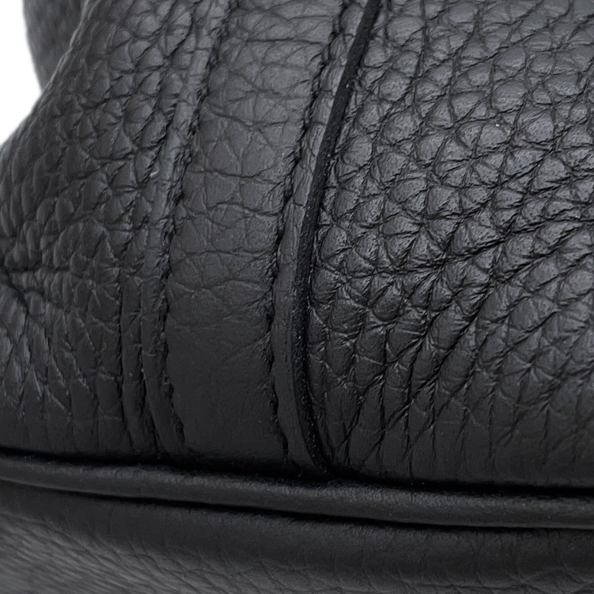 Hermes Picotin Black Taurillon Clemence Leather Handbag (Pre-Owned)