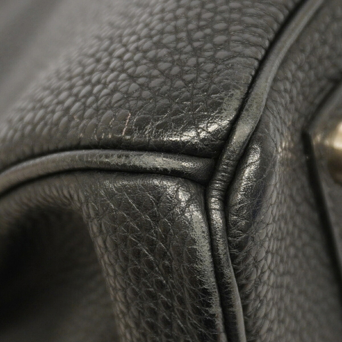 Hermes Black Togo Leather Handbag (Pre-Owned)