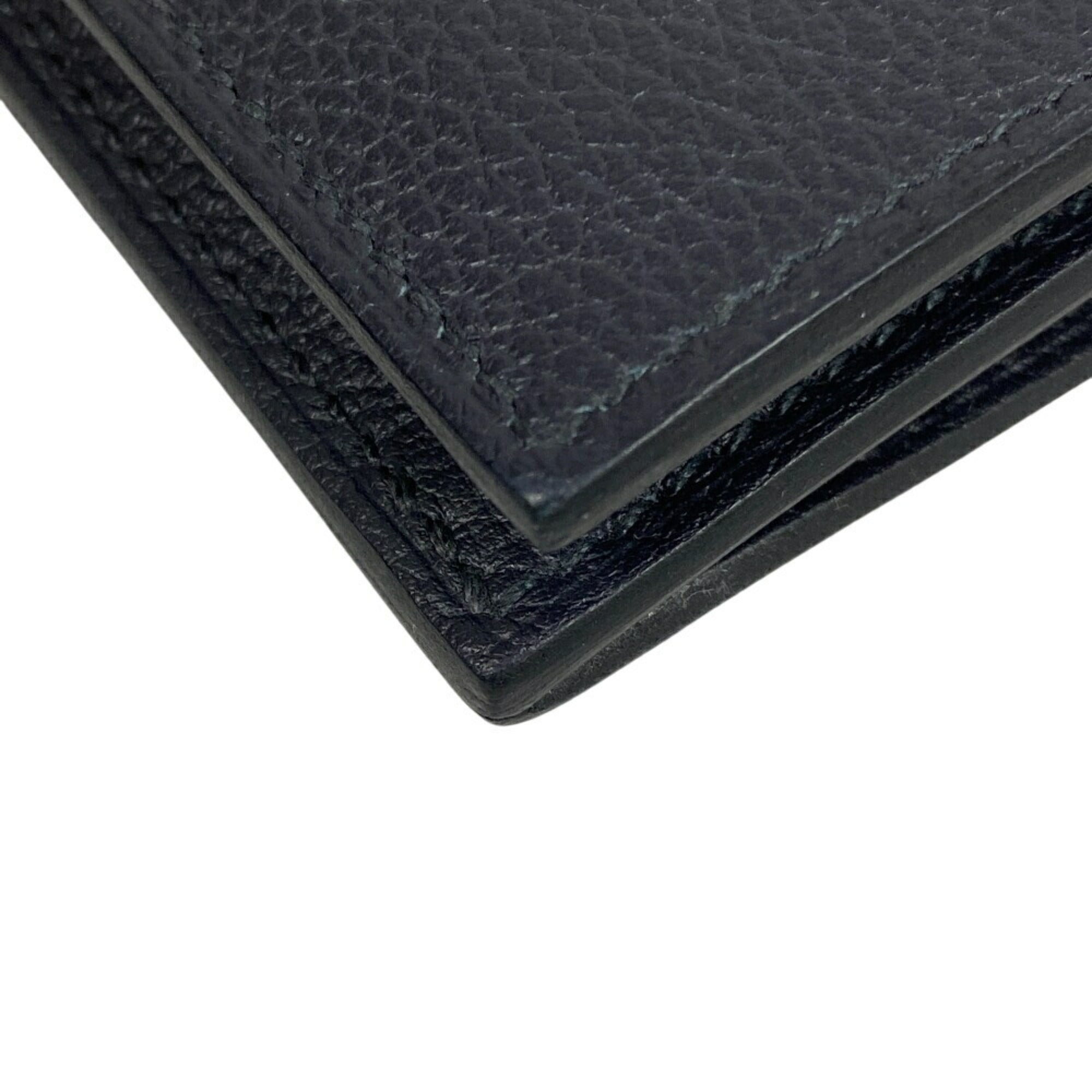 Hermes Black Leather Long Wallet (Bi-Fold) (Pre-Owned)