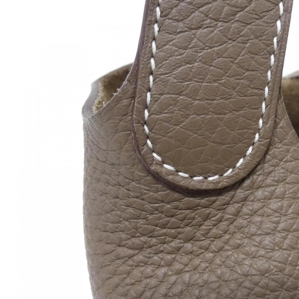 Hermes Etoupe Gray Taurillon Clemence Leather Handbag (Pre-Owned)