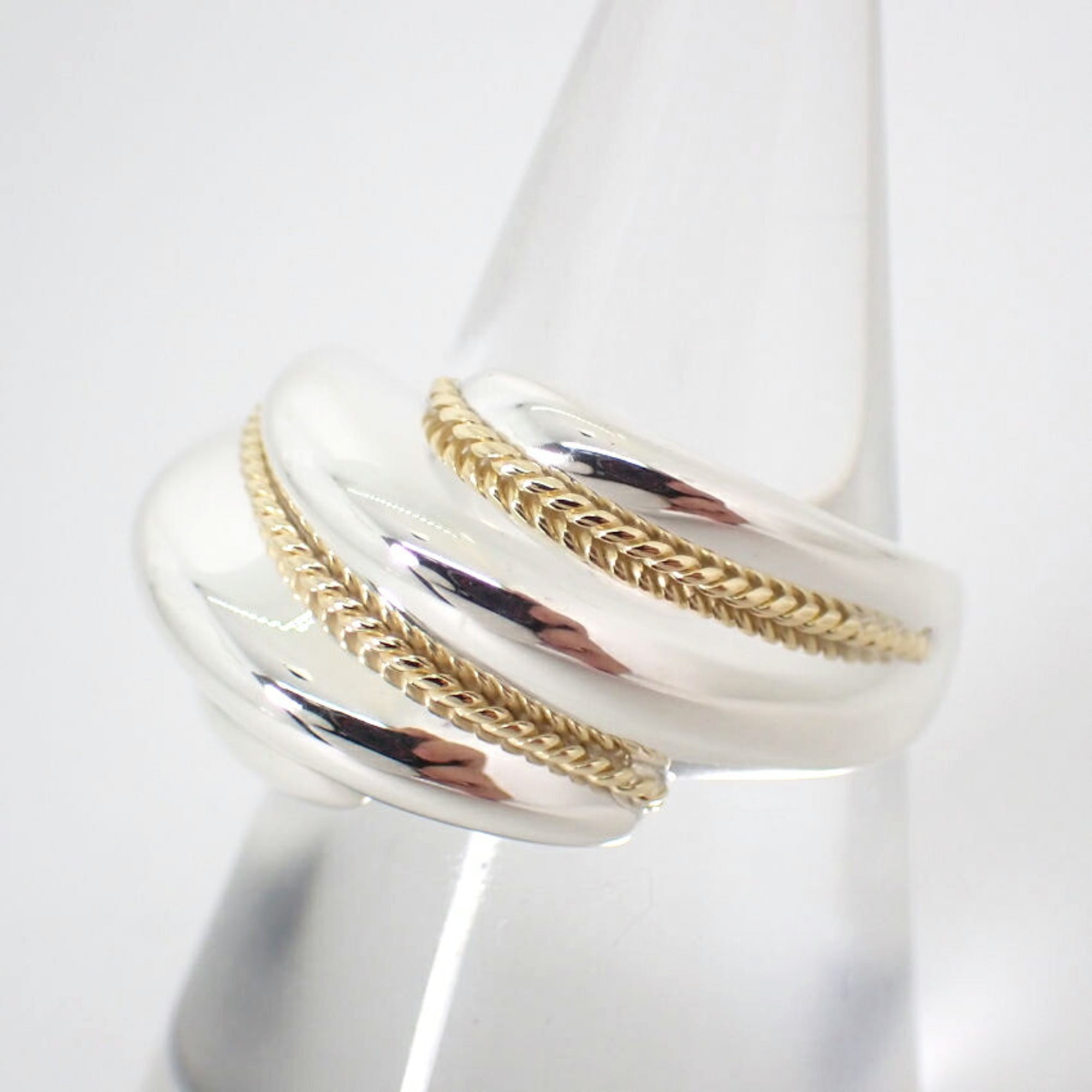 Tiffany Yellow Gold (18K) Sterling Silver 925 Band Ring (Pre-Owned)