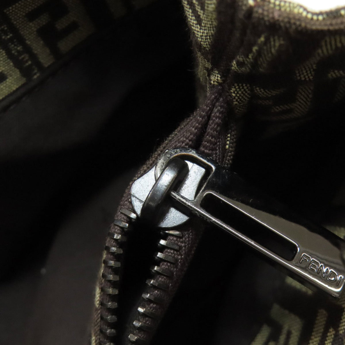 Fendi Brown Canvas Handbag (Pre-Owned)