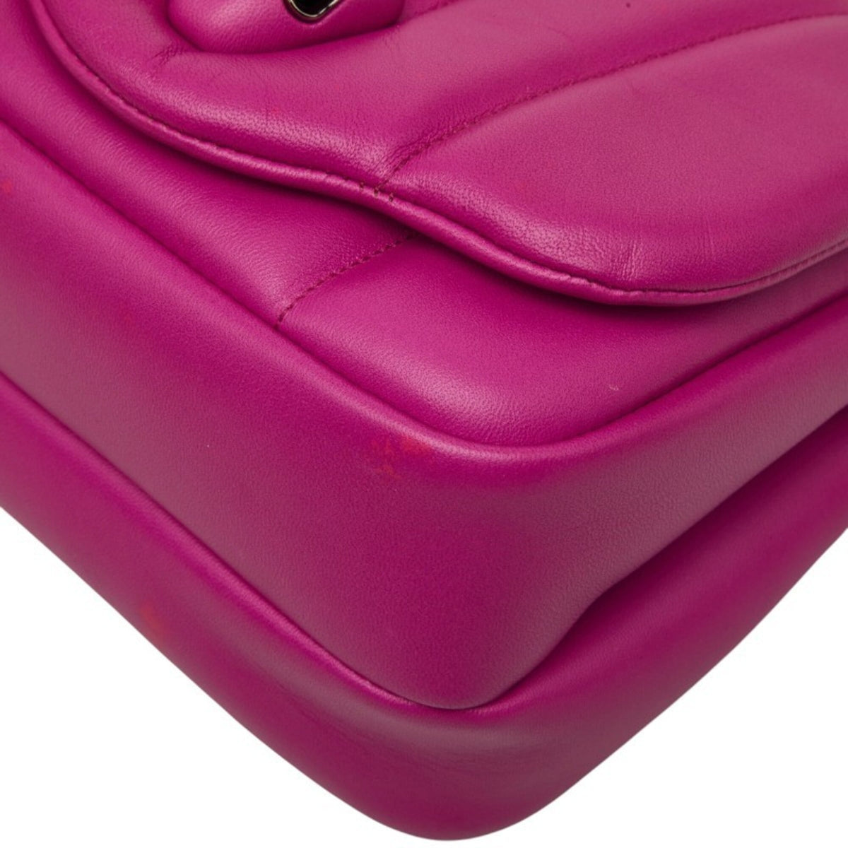 Bvlgari Pink Leather Handbag Shoulder Bag (Pre-Owned)