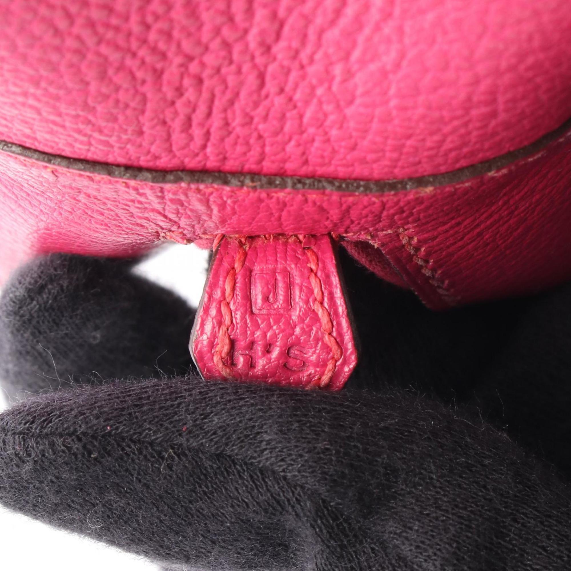 Hermes Pink Chevre Leather Leather Handbag (Pre-Owned)