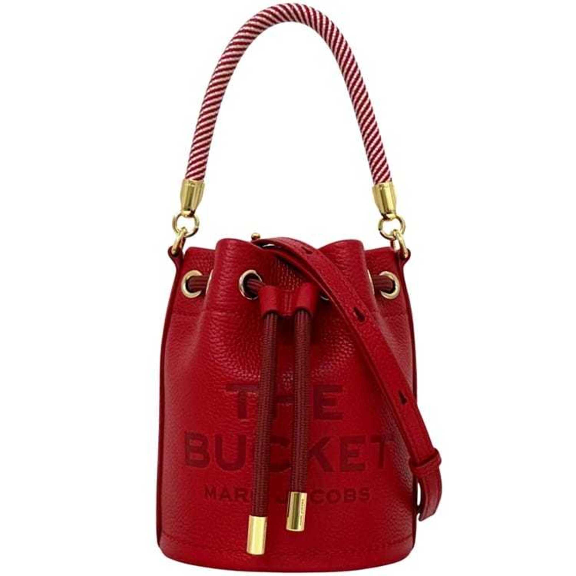 Marc Jacobs Red Color Leather Handbag Shoulder Bag (Pre-Owned)