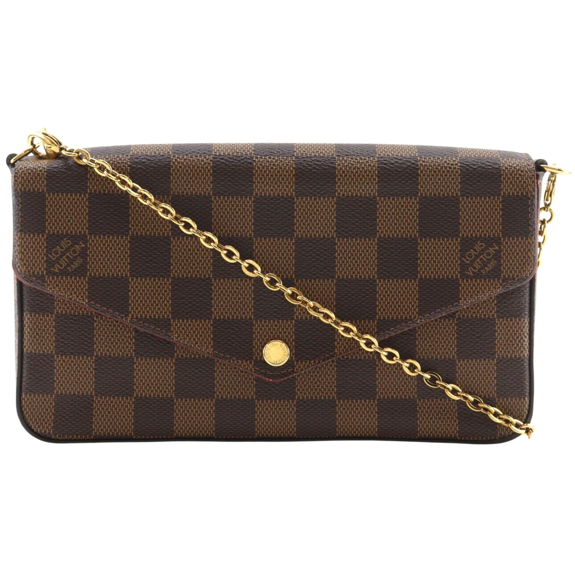 Louis Vuitton Brown Damier Canvas Pochette Pouch Shoulder Bag (Pre-Owned)