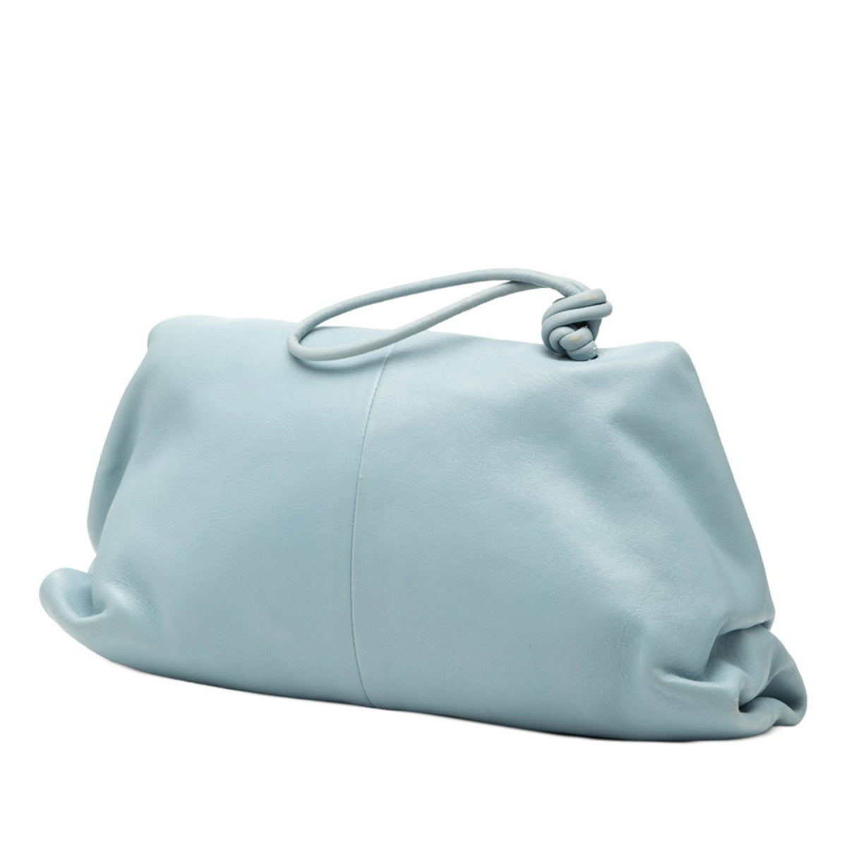 Bottega Veneta Light Blue Leather Clutch Bag (Pre-Owned)