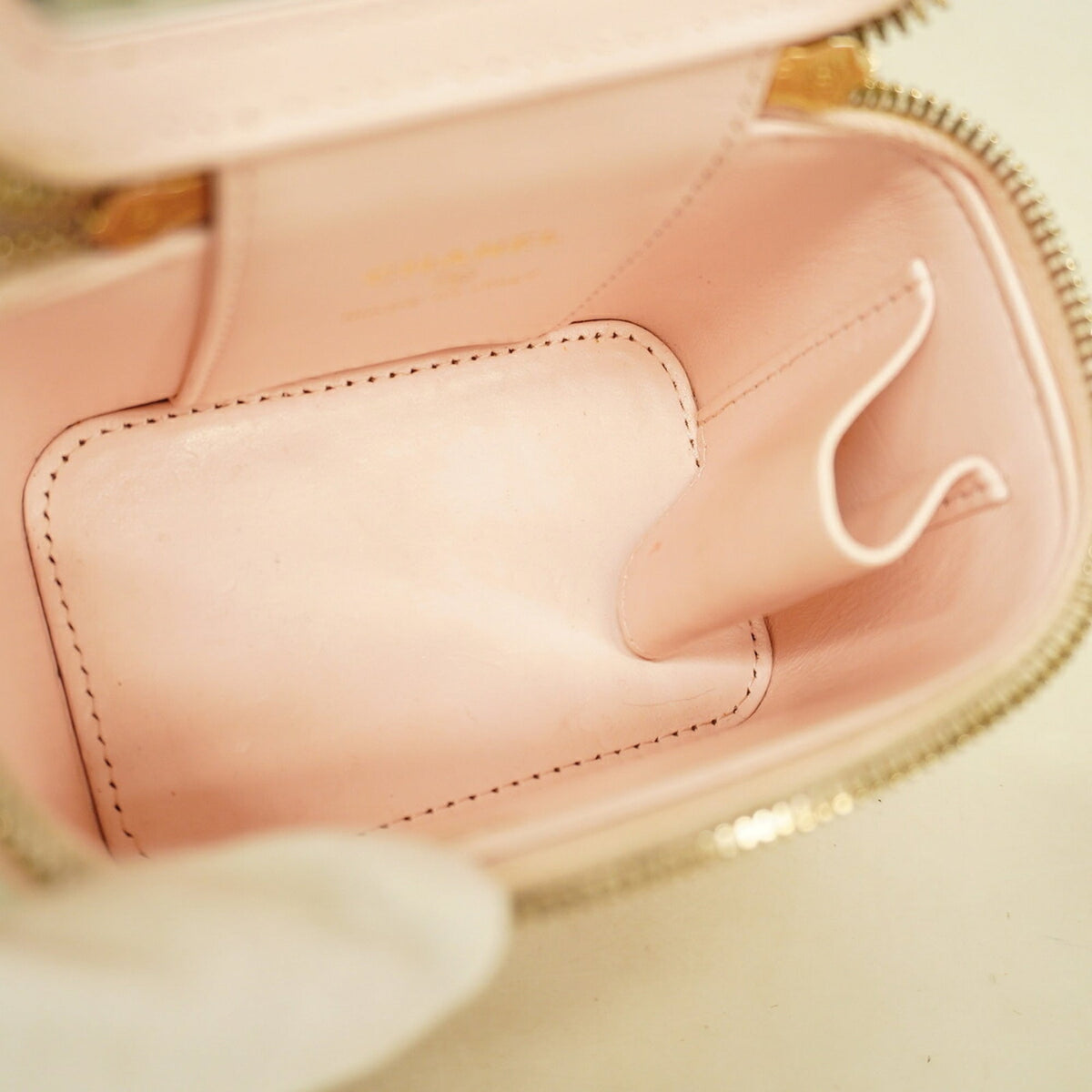 Chanel Pink Grained Calfskin Vanity Bag (Pre-Owned)