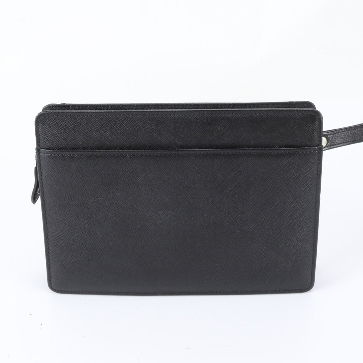 Burberry Black Leather Clutch Bag Pouch (Pre-Owned)