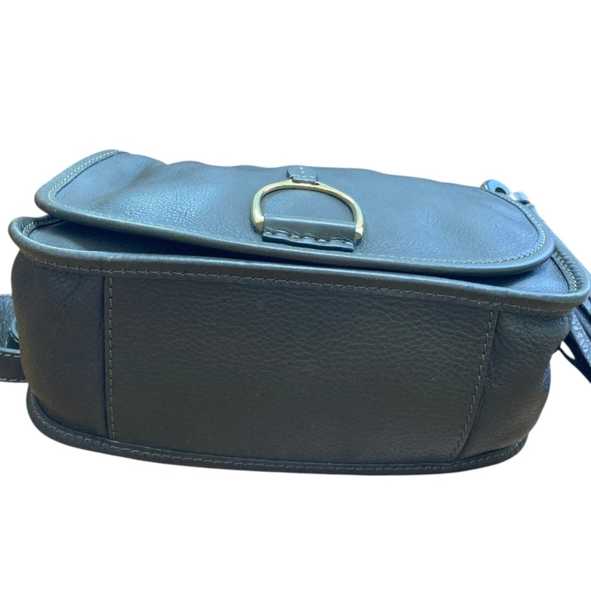 Ralph Lauren Dark Green Leather Saddle Bag Shoulder Bag (Pre-Owned)