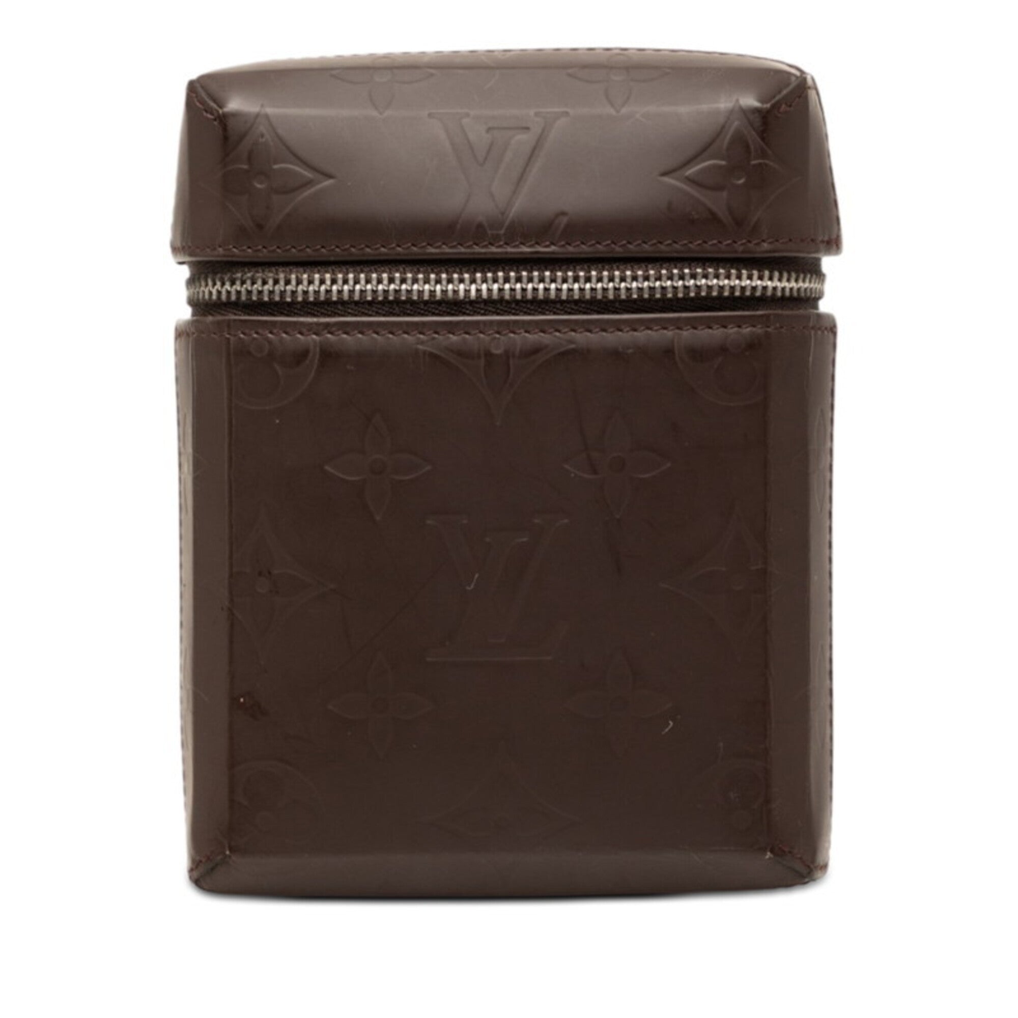 Louis Vuitton Monogram Glace Brown Leather Pouch (Pre-Owned)