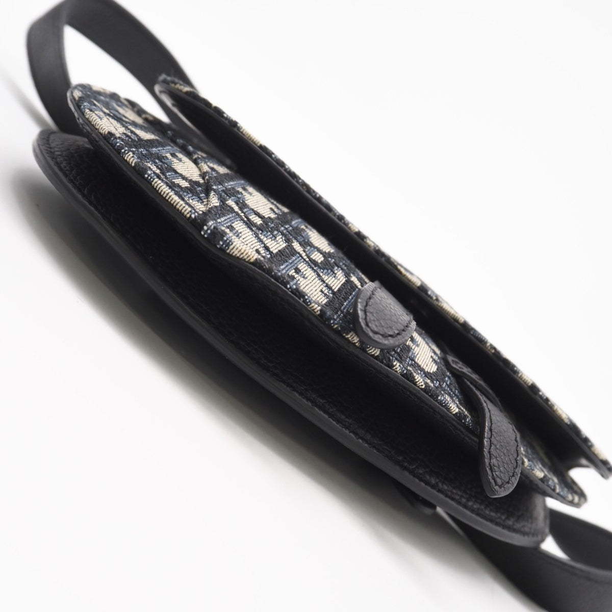 Christian Dior Gray Navy Cotton Shoulder Bag (Pre-Owned)