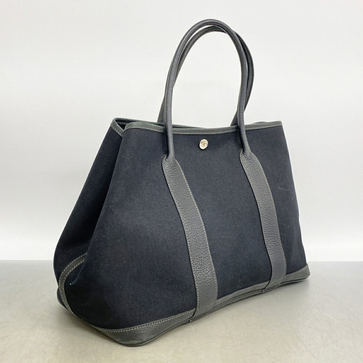 Hermes Black Toile Officier Tote Bag (Pre-Owned)