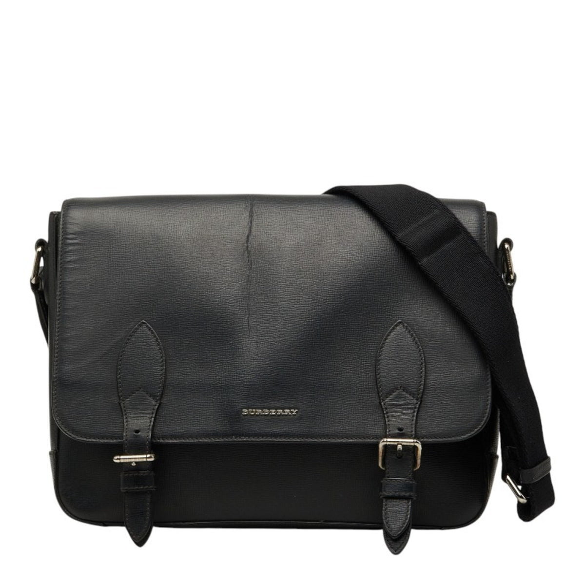 Burberry Black Leather Shoulder Bag (Pre-Owned)