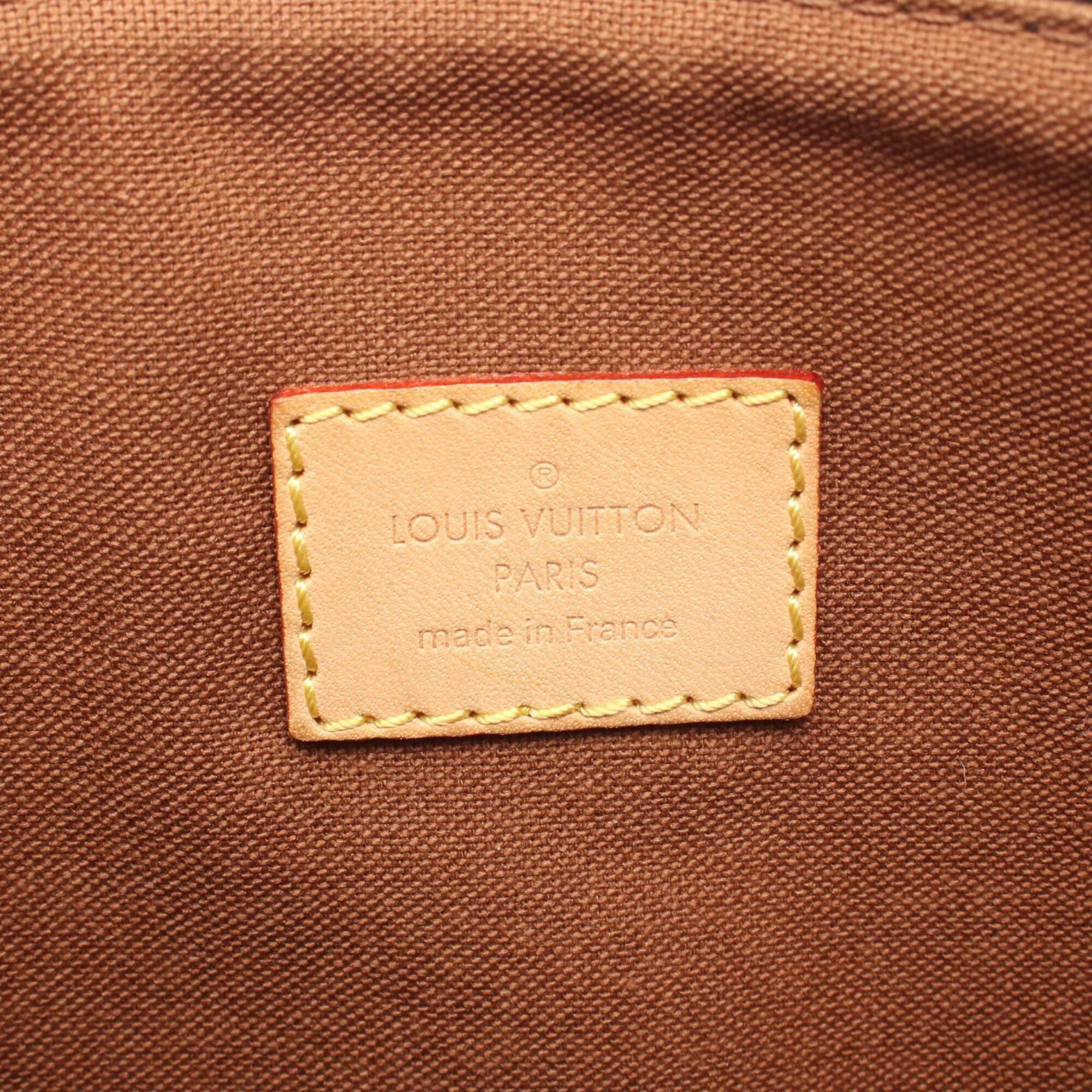 Louis Vuitton Brown Monogram Coated Canvas Leather Handbag Shoulder Bag (Pre-Owned)