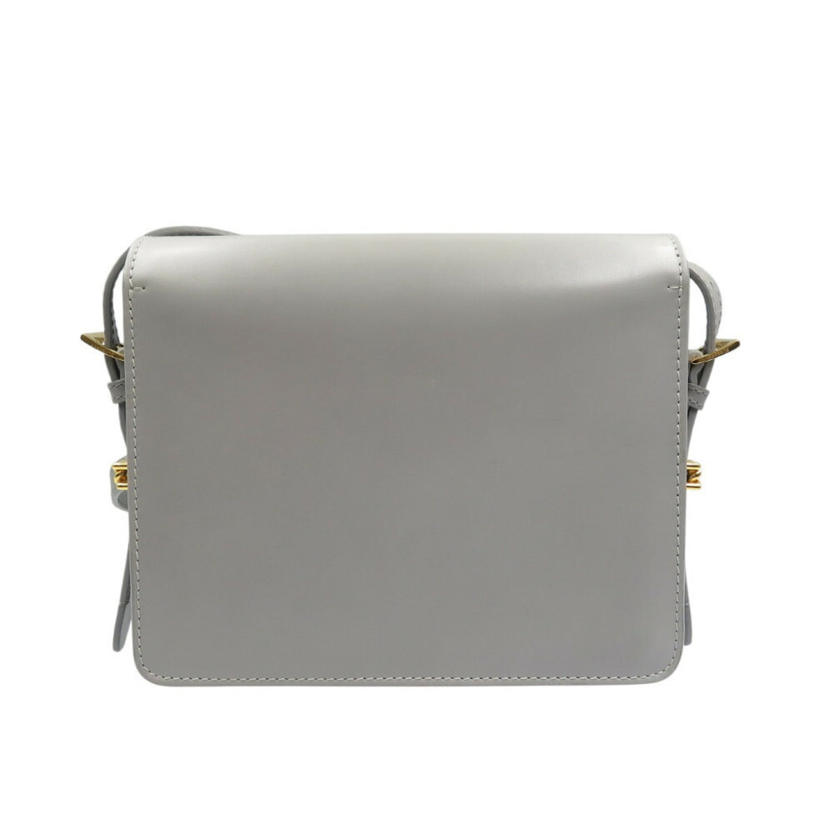 Burberry Gray Leather Shoulder Bag (Pre-Owned)
