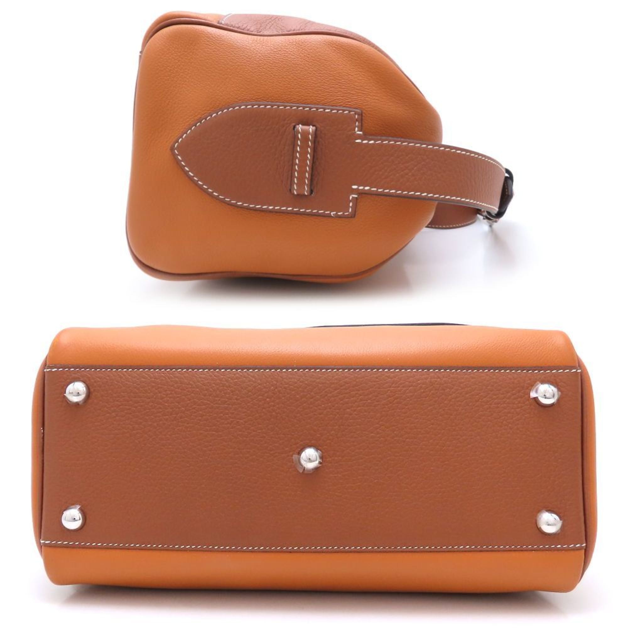 Hermes Toffee Taurillon Clemence Leather Shoulder Bag (Pre-Owned)