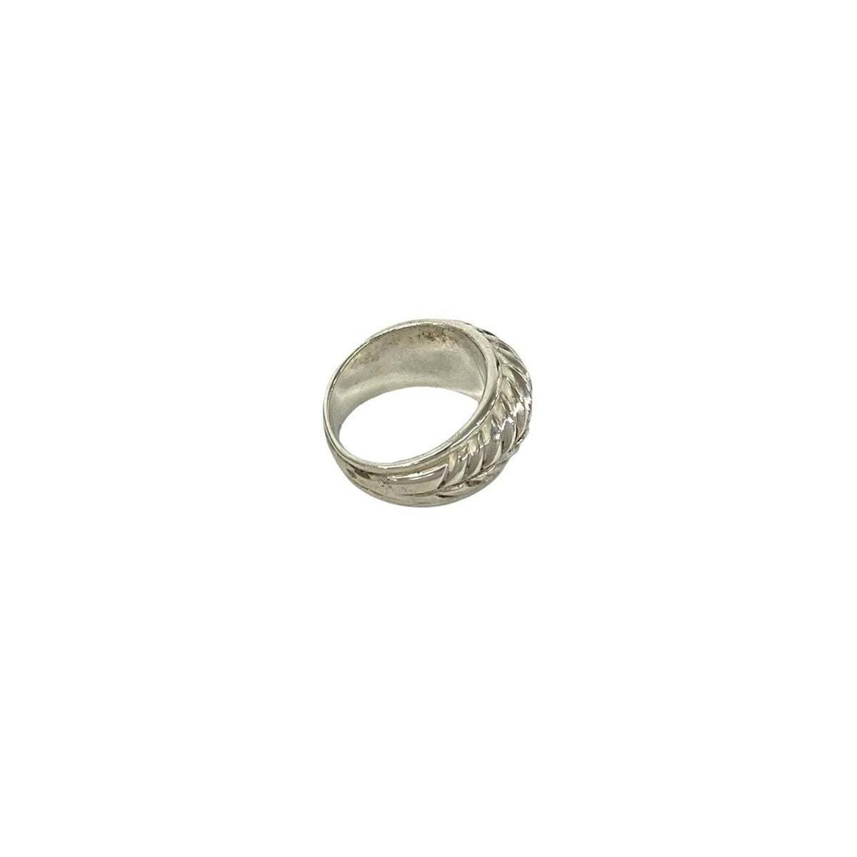 Hermes Silver Silver 925 Band Ring (Pre-Owned)