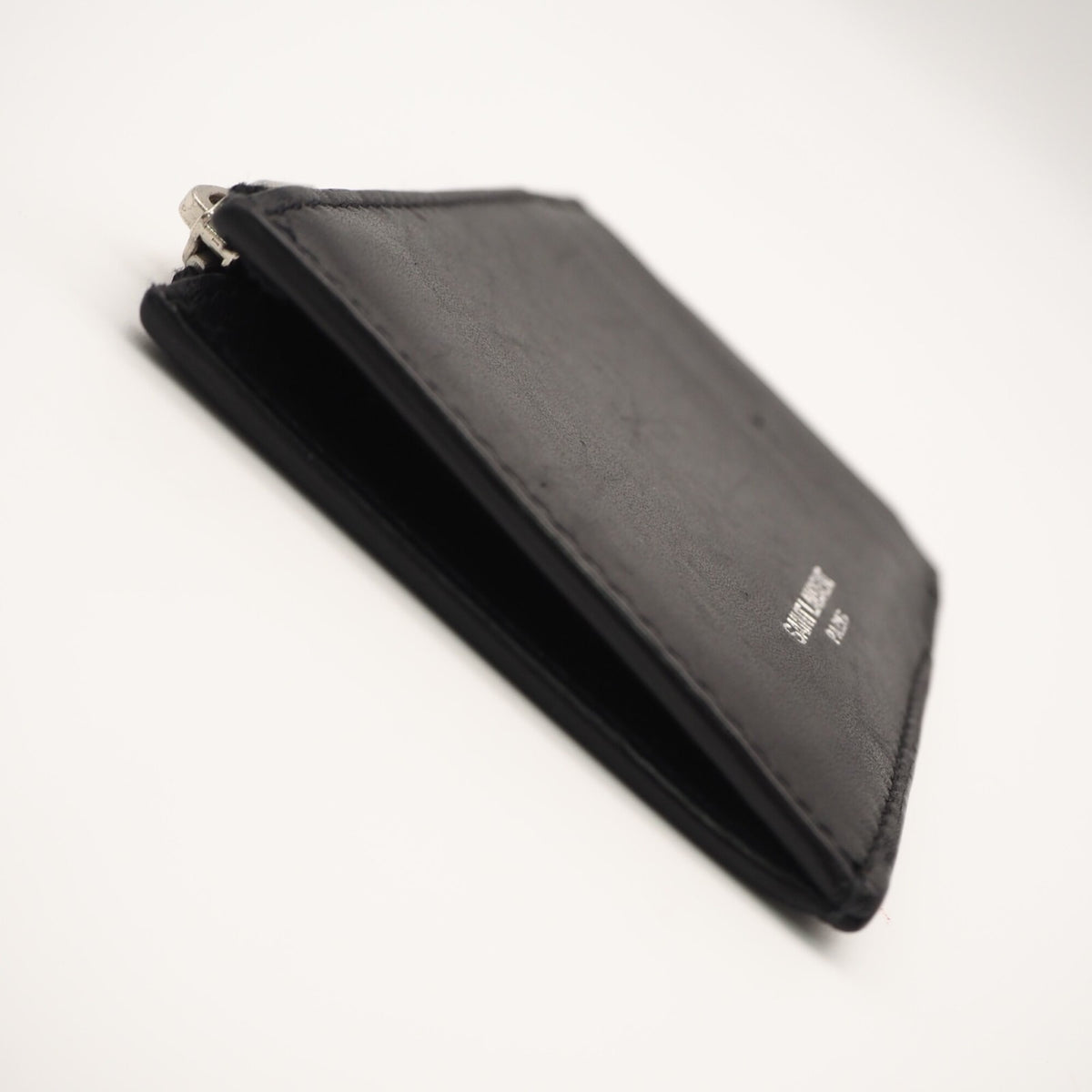 Yves Saint Laurent Black Leather Coin Purse/Coin Case (Pre-Owned)