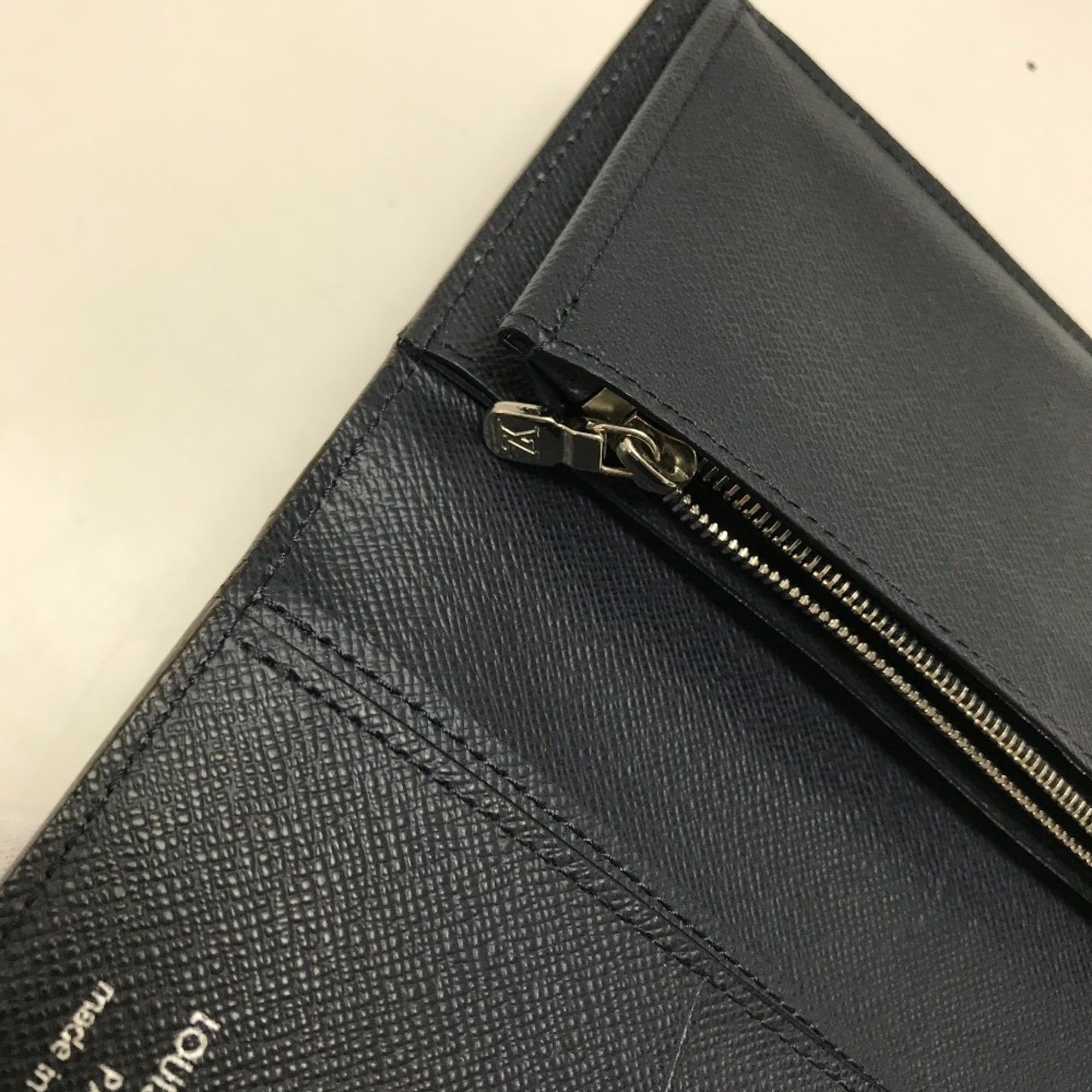 Louis Vuitton Navy Epi Leather Long Wallet (Bi-Fold) (Pre-Owned)