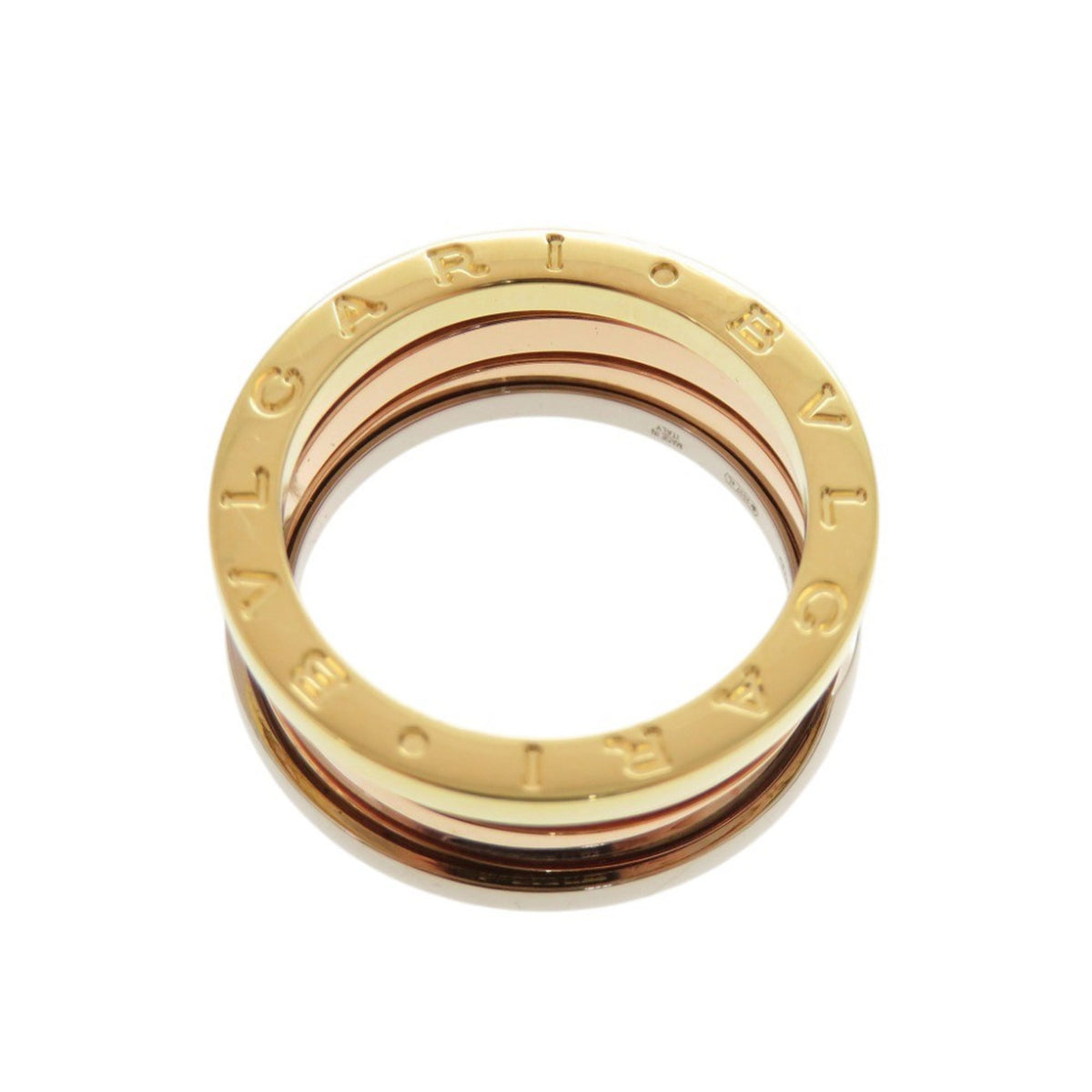 Bvlgari Yellow Gold (18K) Pink Gold (18K) White Gold (18K) Band Ring (Pre-Owned)