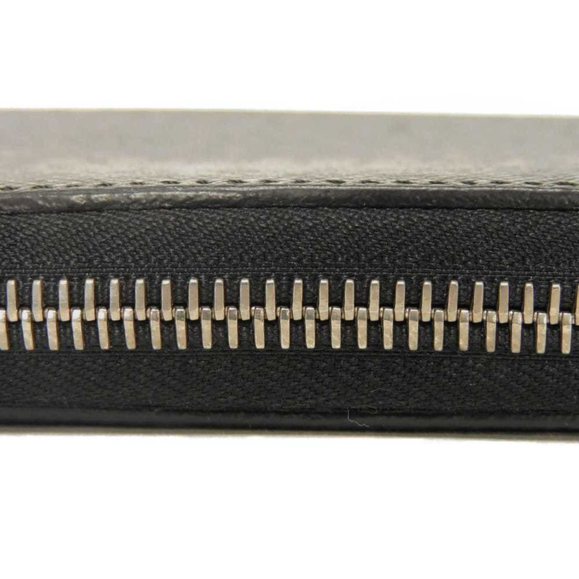 Louis Vuitton Taiga Black Noir Taiga Leather Leather Long Wallet (Bi-Fold) (Pre-Owned)