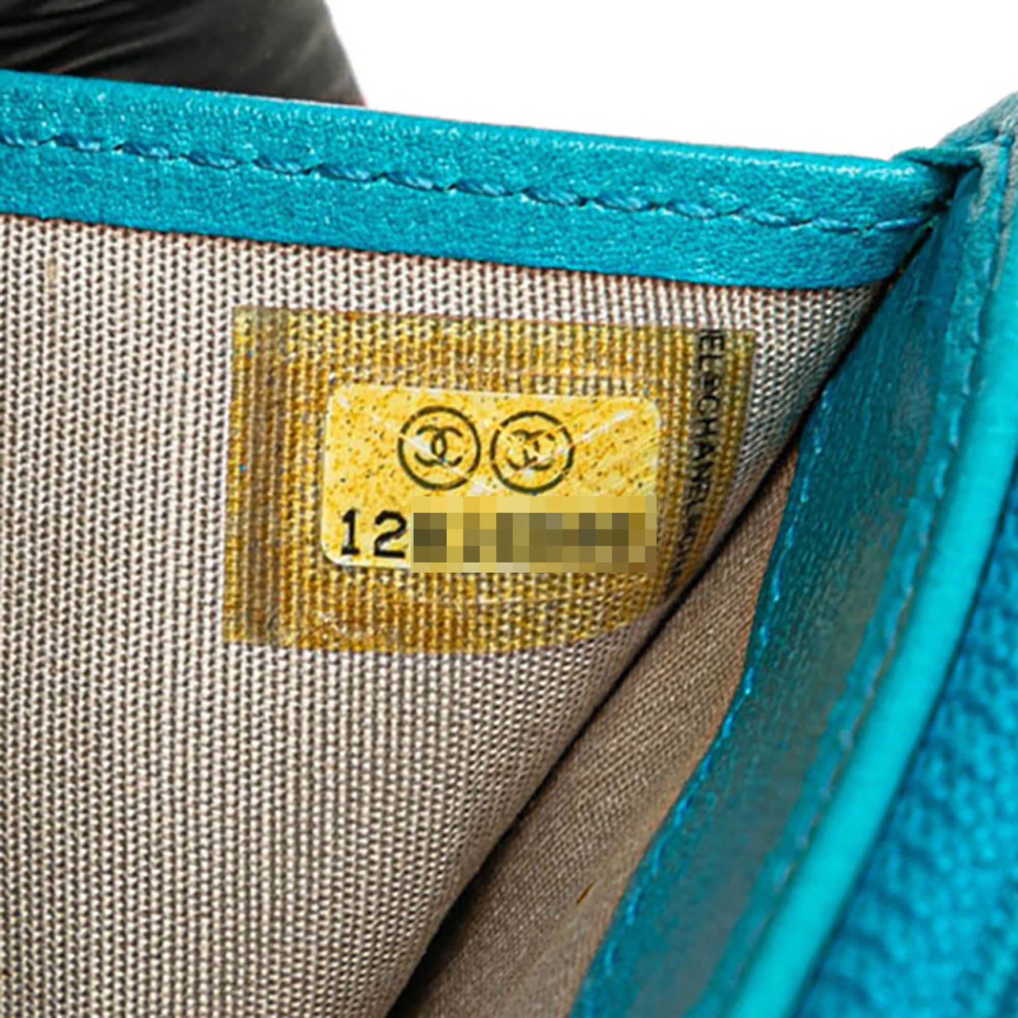 Chanel Light Blue Leather Wallet (Bi-Fold) (Pre-Owned)
