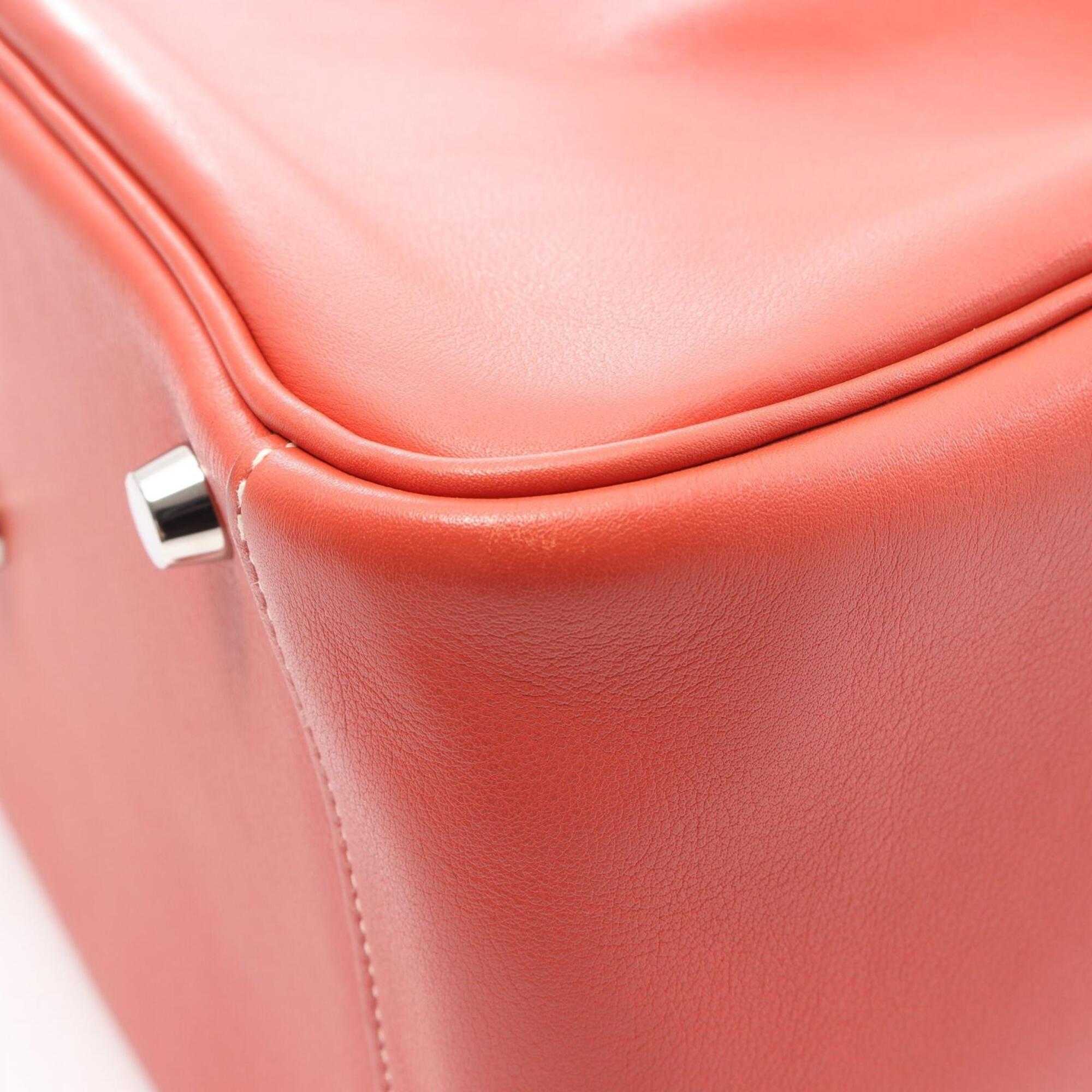 Hermes Orange Swift Leather Leather Handbag Shoulder Bag (Pre-Owned)