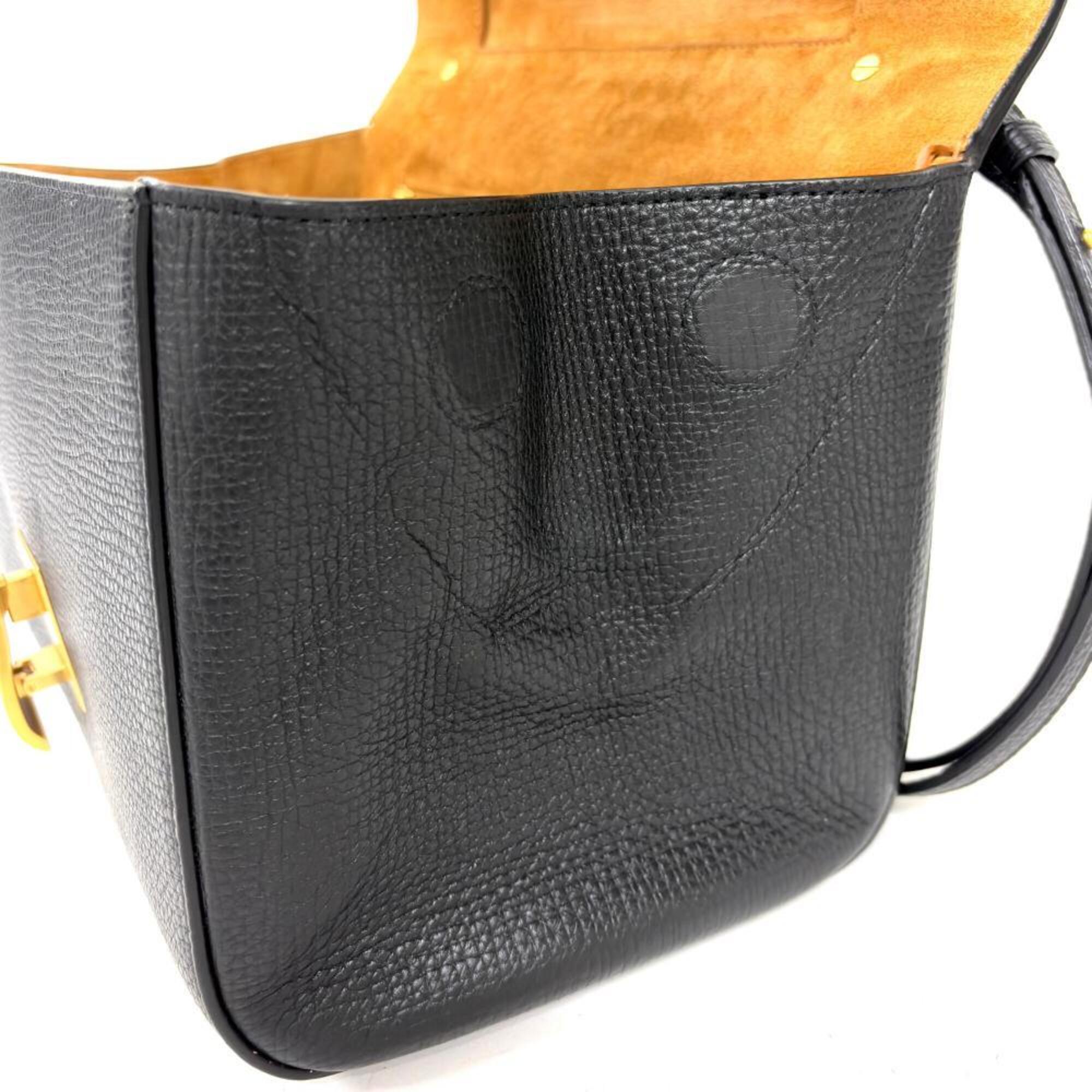 Bottega Veneta Black Leather Shoulder Bag (Pre-Owned)