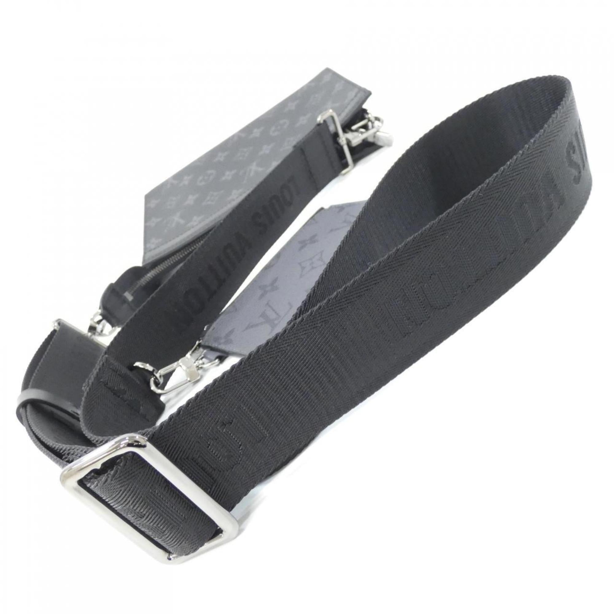 Louis Vuitton Black Gris Coated Canvas Pouch Shoulder Bag (Pre-Owned)